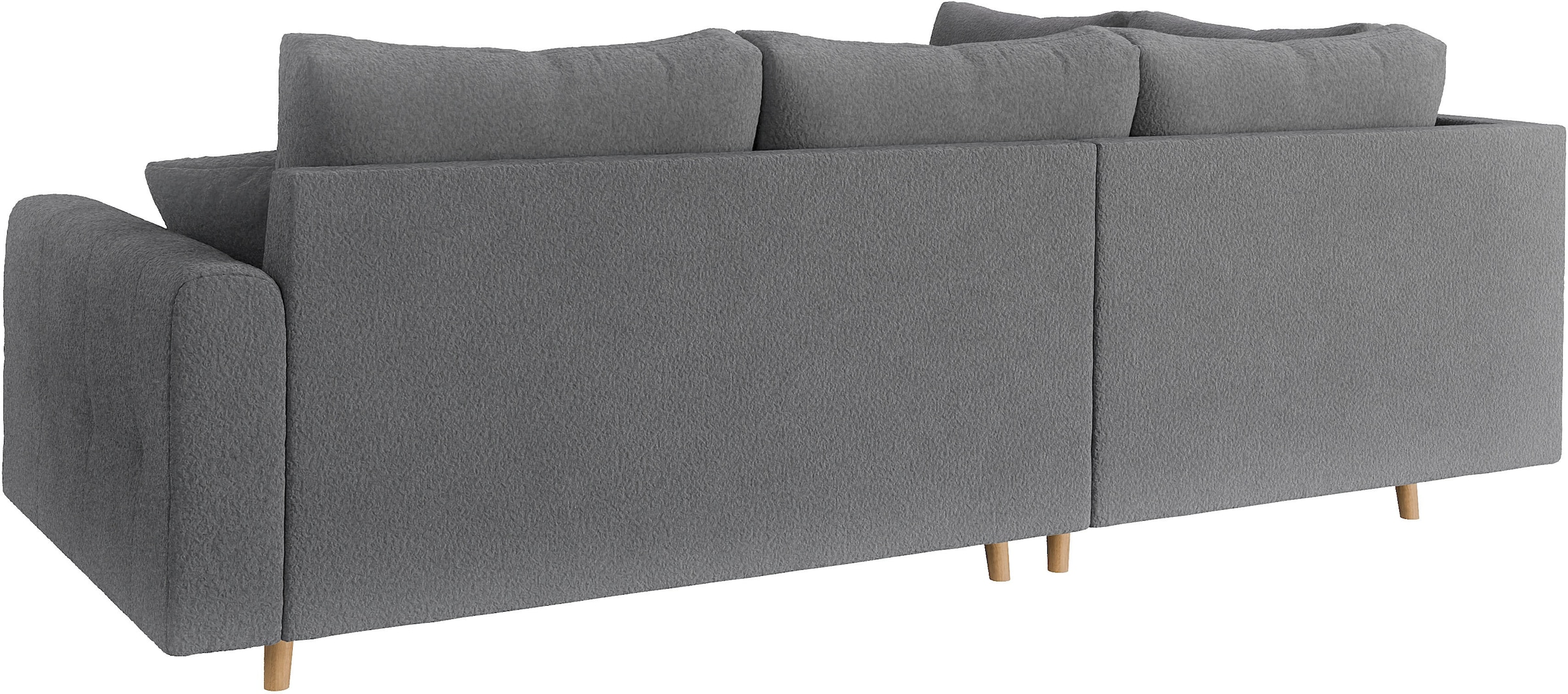 Home affaire Ecksofa »CHARRE L-Form mit Ottomane, Masse B/T/H: 231/161/81 cm«, feine Steppung, lose Rücken- und Zierkissen, auch in Cord und Bouclé