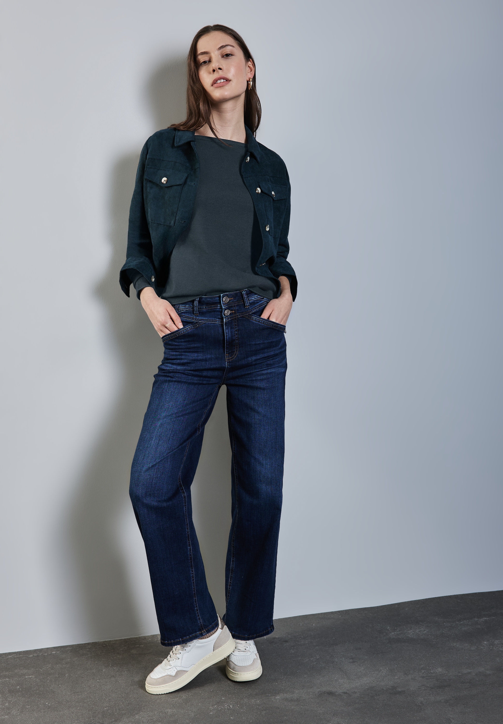 STREET ONE Pull en tricot mit U-Boot Ausschnitt