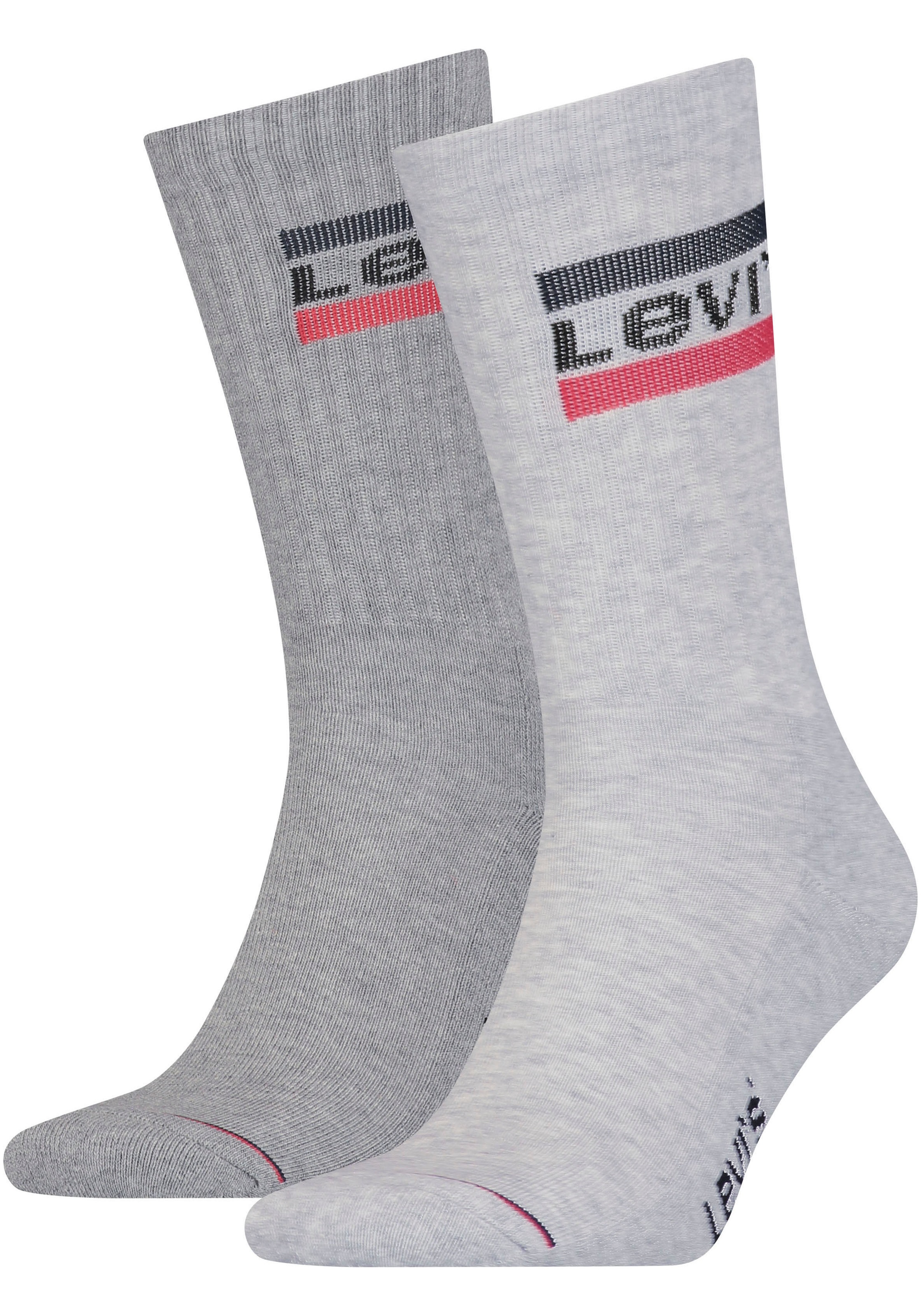 Levi's® Socken »LEVIS REGULAR CUT SPRTWR LOGO 2P«, (Packung, 2 Paar, 2er Pack), mit breitem Logobund
