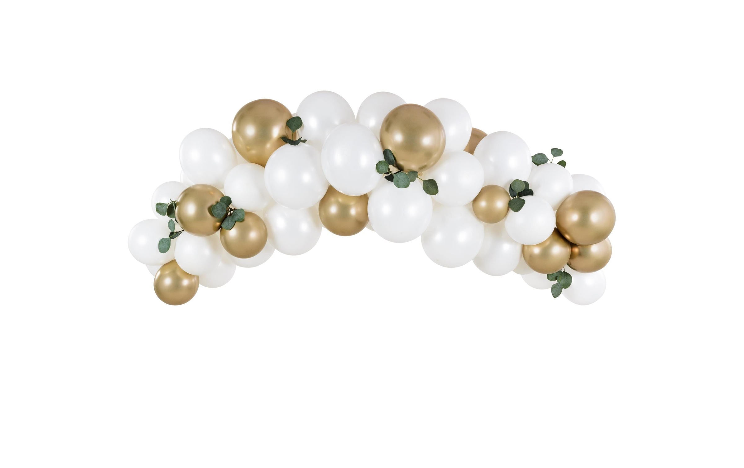partydeco Girlande »Luftballon Girlande Weiss«
