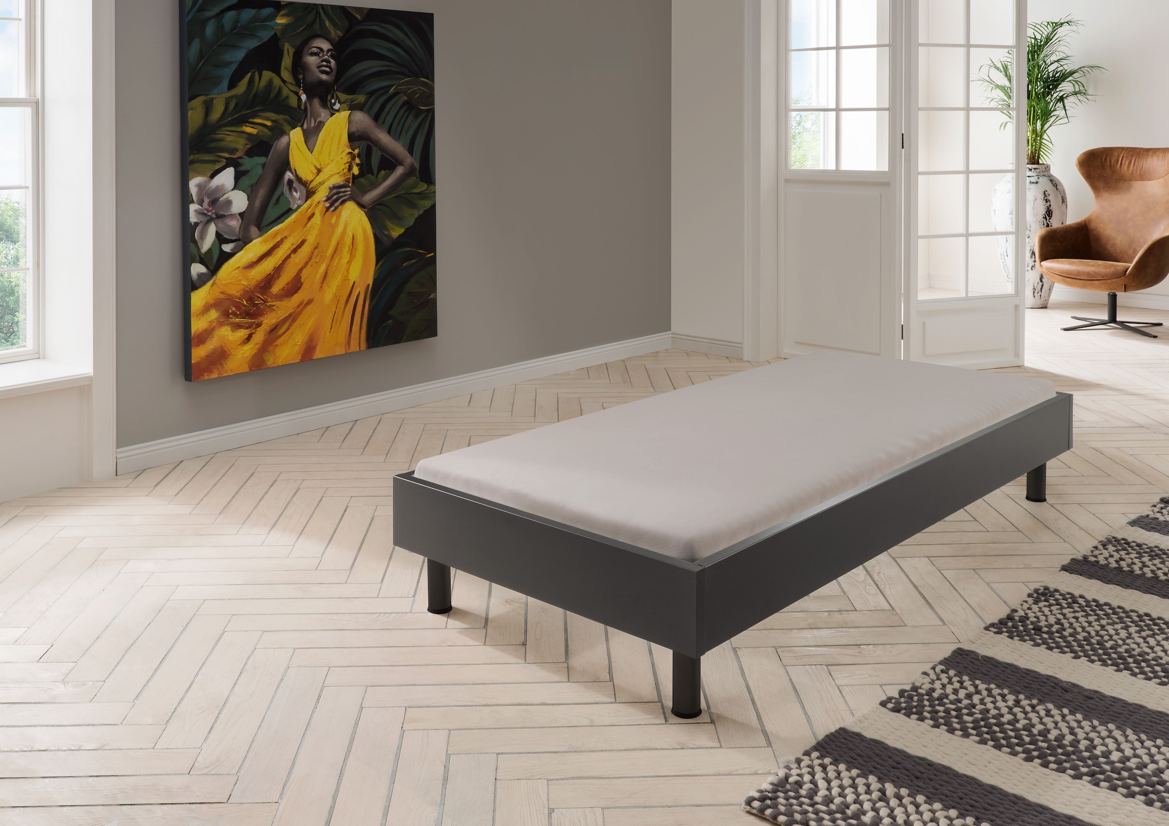 Wimex Bett »Easy, grosse Auswahl an Grössen und Farben, auch in Komforthöhe« Made in Germany,  ohne Kopfteil, ideal unter Dachschrägen oder Fenster