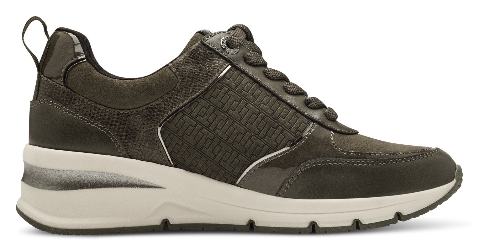 Tamaris Keilsneaker, Freizeitschuh, Halbschuh, Schnürschuh mit Aussenreissverschluss
