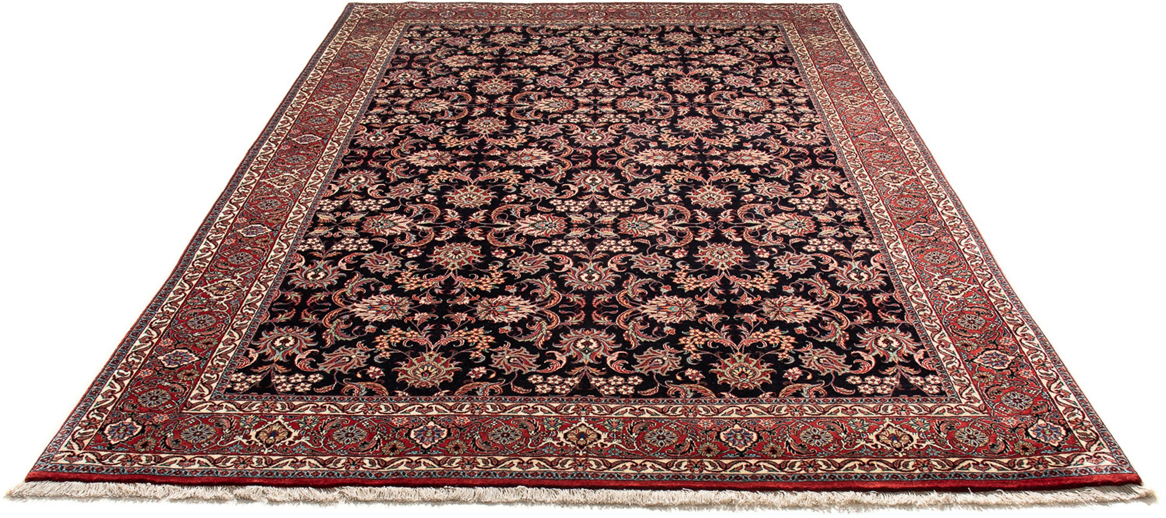 Image of morgenland Orientteppich »Perser - Bidjar - 299 x 203 cm - dunkelblau«, rechteckig, 15 mm Höhe, Wohnzimmer, Handgeknüpft, Einzelstück mit Zertifikat bei Ackermann Versand Schweiz