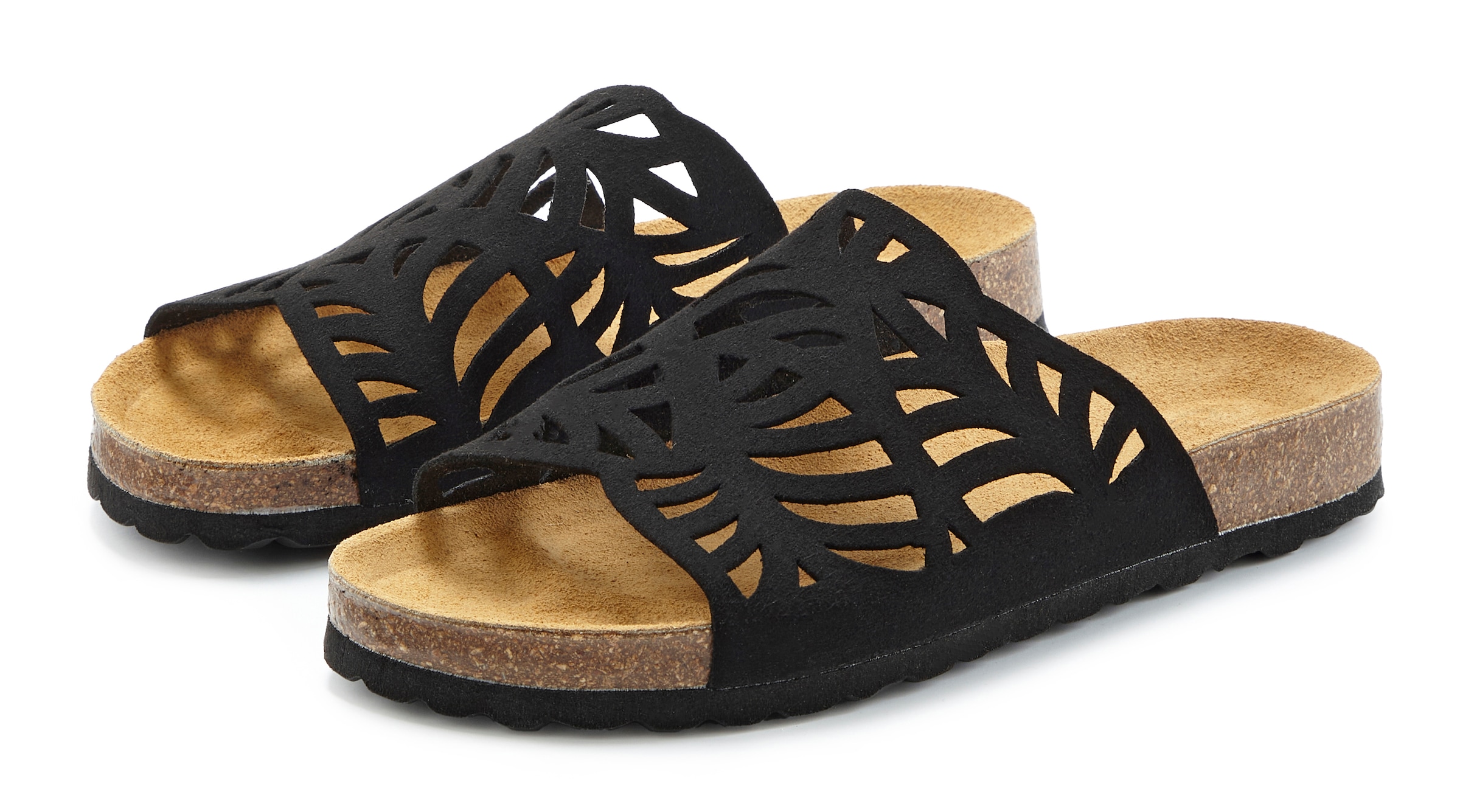 Image of Vivance Pantolette "Mule, offener Schuh, Sandale, Sandalette, Sommerschuh," NEU mit Korkfussbett und Lederanteil
