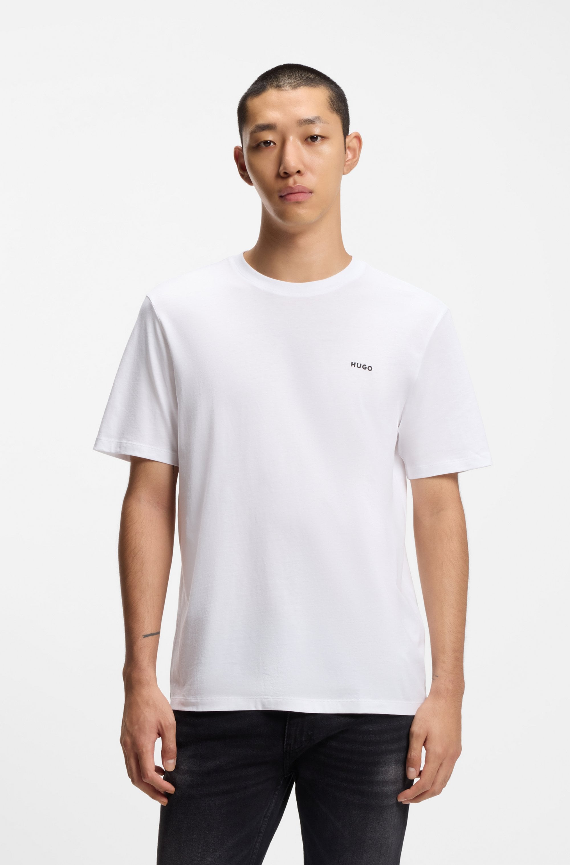Image of HUGO T-Shirt "Dero" Rundhalsausschnitt, Regular Fit, Basic Must Have