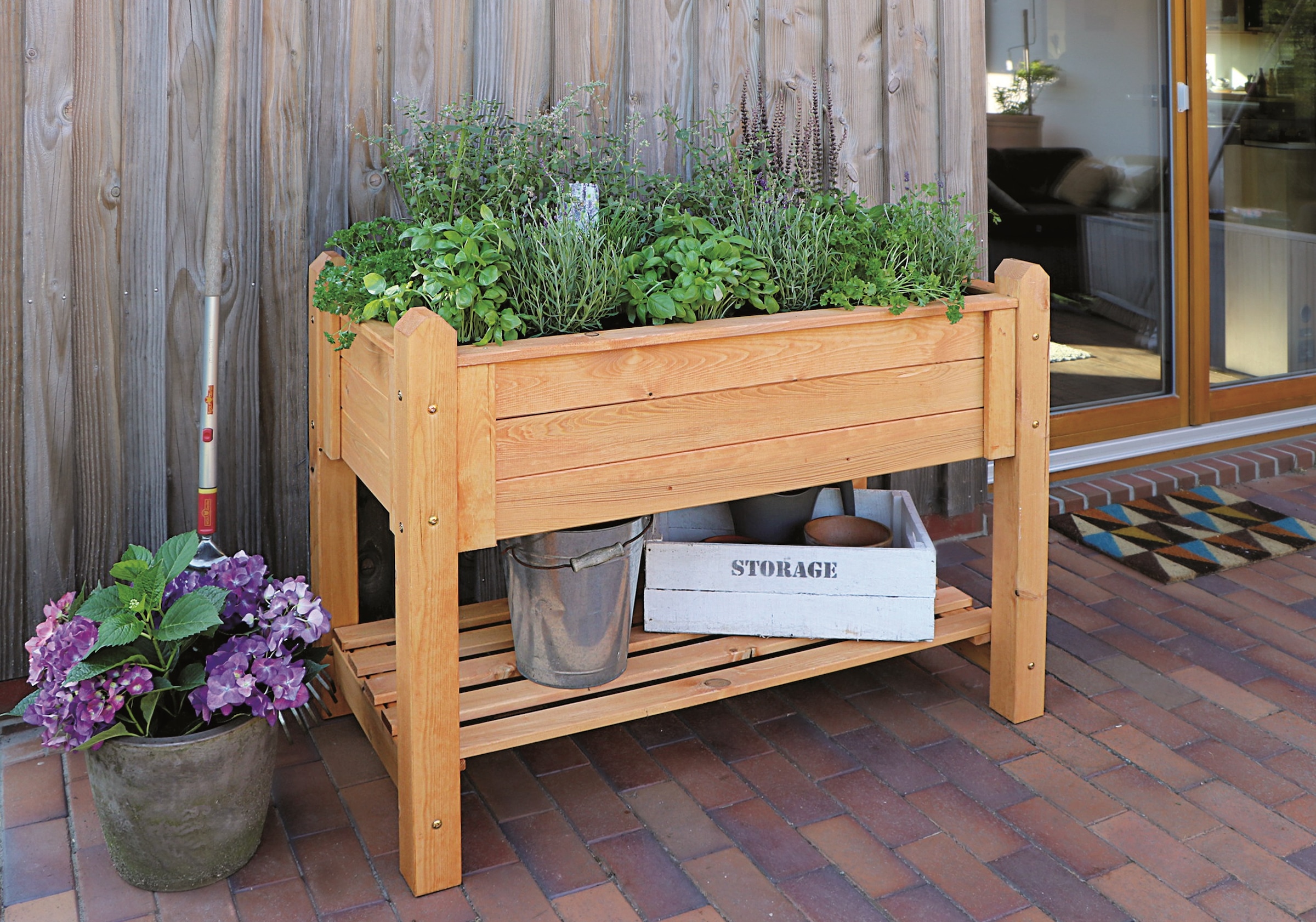promadino Blumenkasten, Kräuterbeet gross, BxTxH: 114x60x84,5 cm