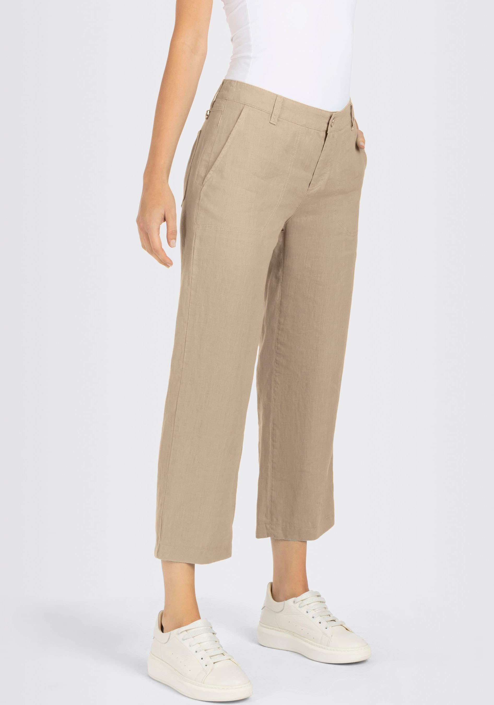 MAC Pantalon en lin »NORA cropped«  Sommerhose temperaturausgleichend und angenehm auf der Haut