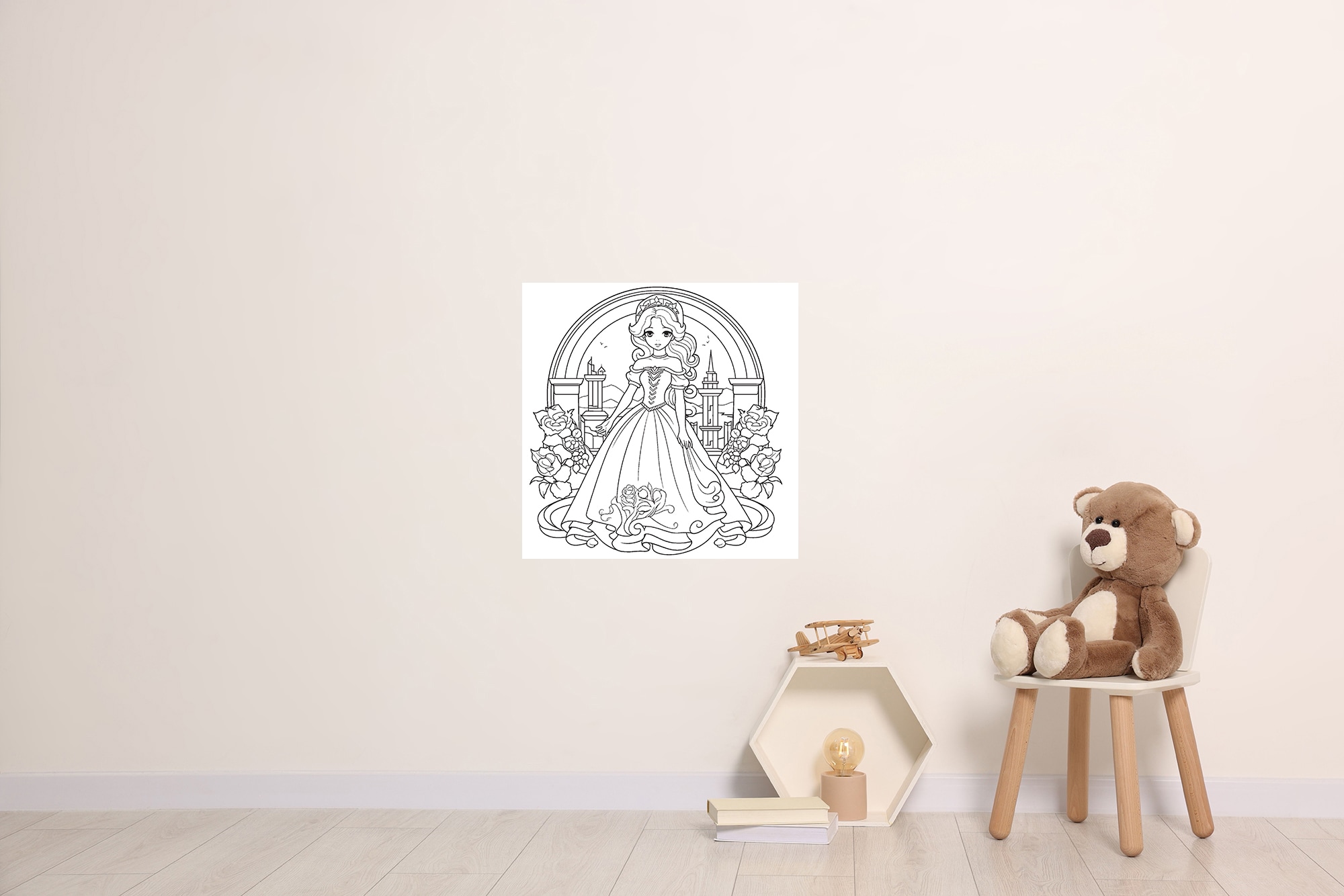 Image of queence Wandsticker "Prinzessin" DIY-Wandsticker zum Bemalen