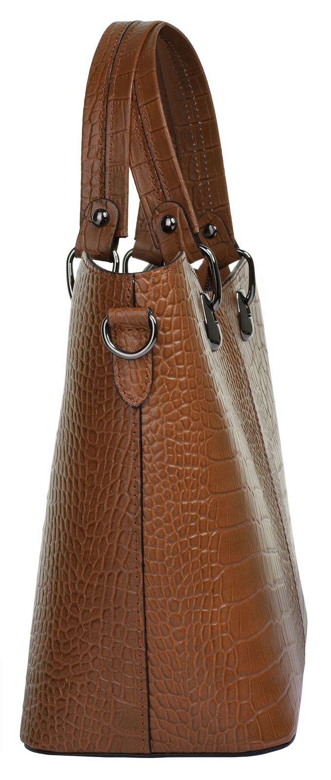 Cluty Henkeltasche, echt Leder, Made in Italy