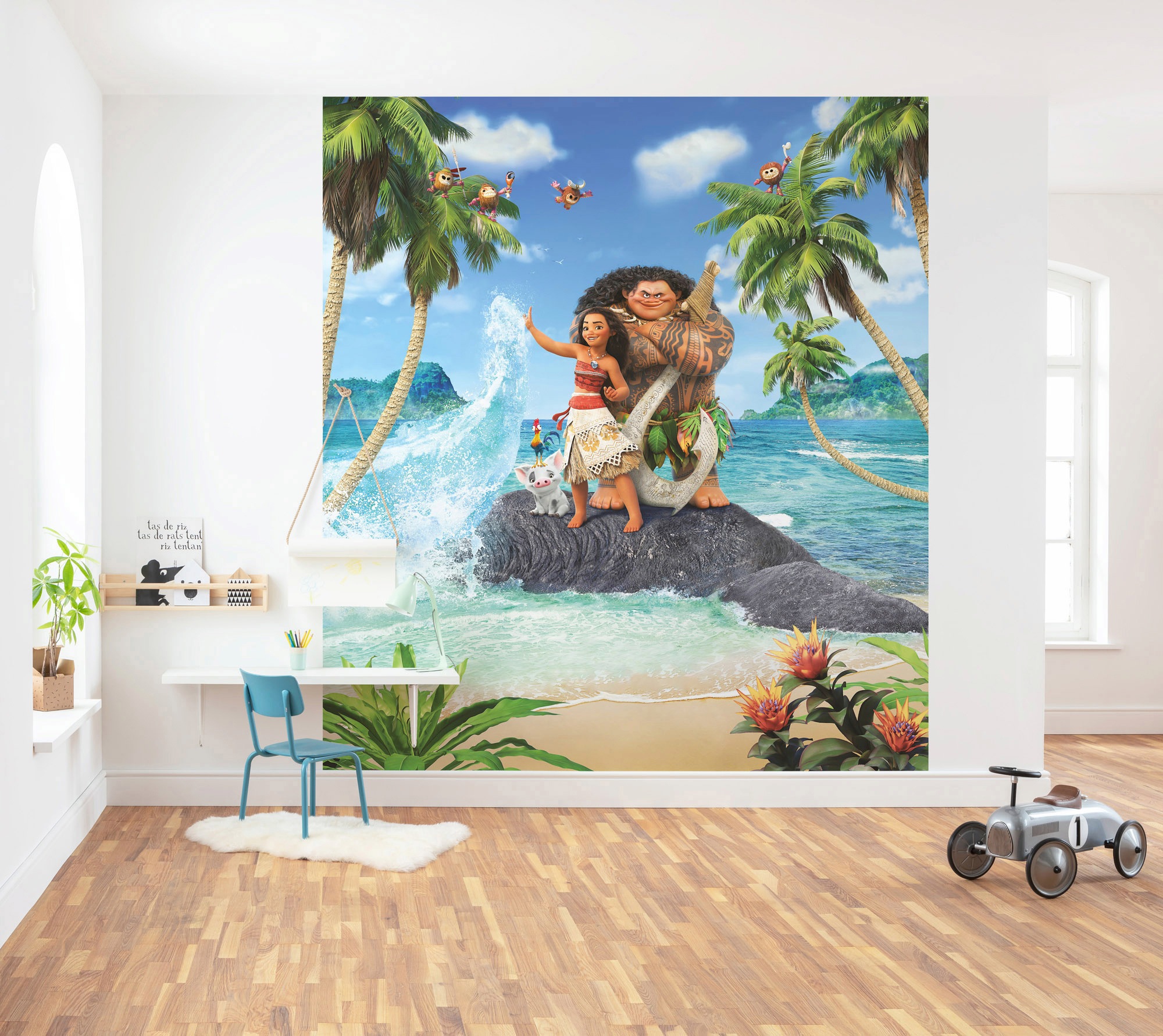 Komar Vliestapete »Digitaldruck Vlies - Moana Beach - Grösse 250 x 280 cm«, bedruckt, Kinderzimmer