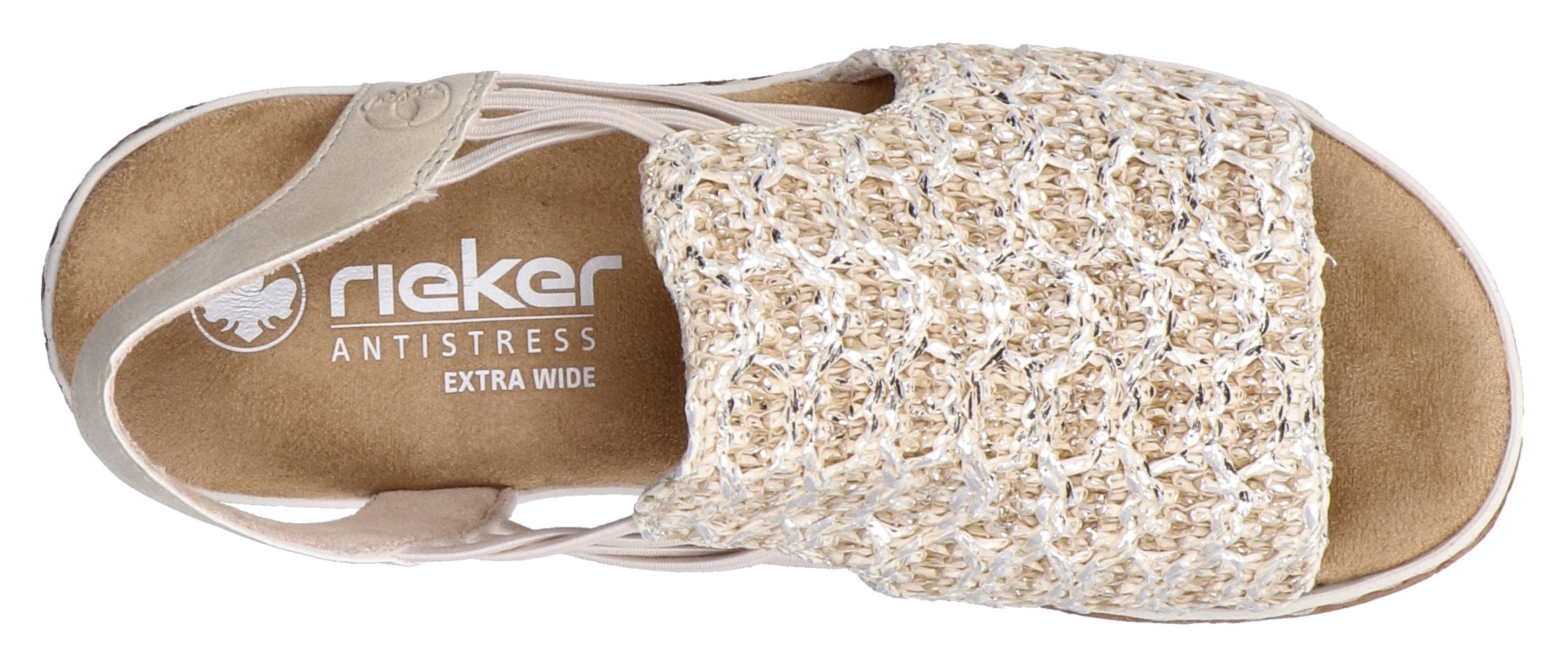 Rieker Sandales compensées  avec élastiques latéraux pour un bon maintien