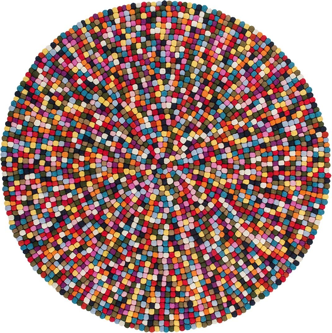 Image of Obsession Wollteppich »My Passion 730«, rund, 30 mm Höhe, Filzkugel-Teppich, reine Wolle, handgefertigt, ideal im Wohnzimmer & Schlafzimmer bei Ackermann Versand Schweiz