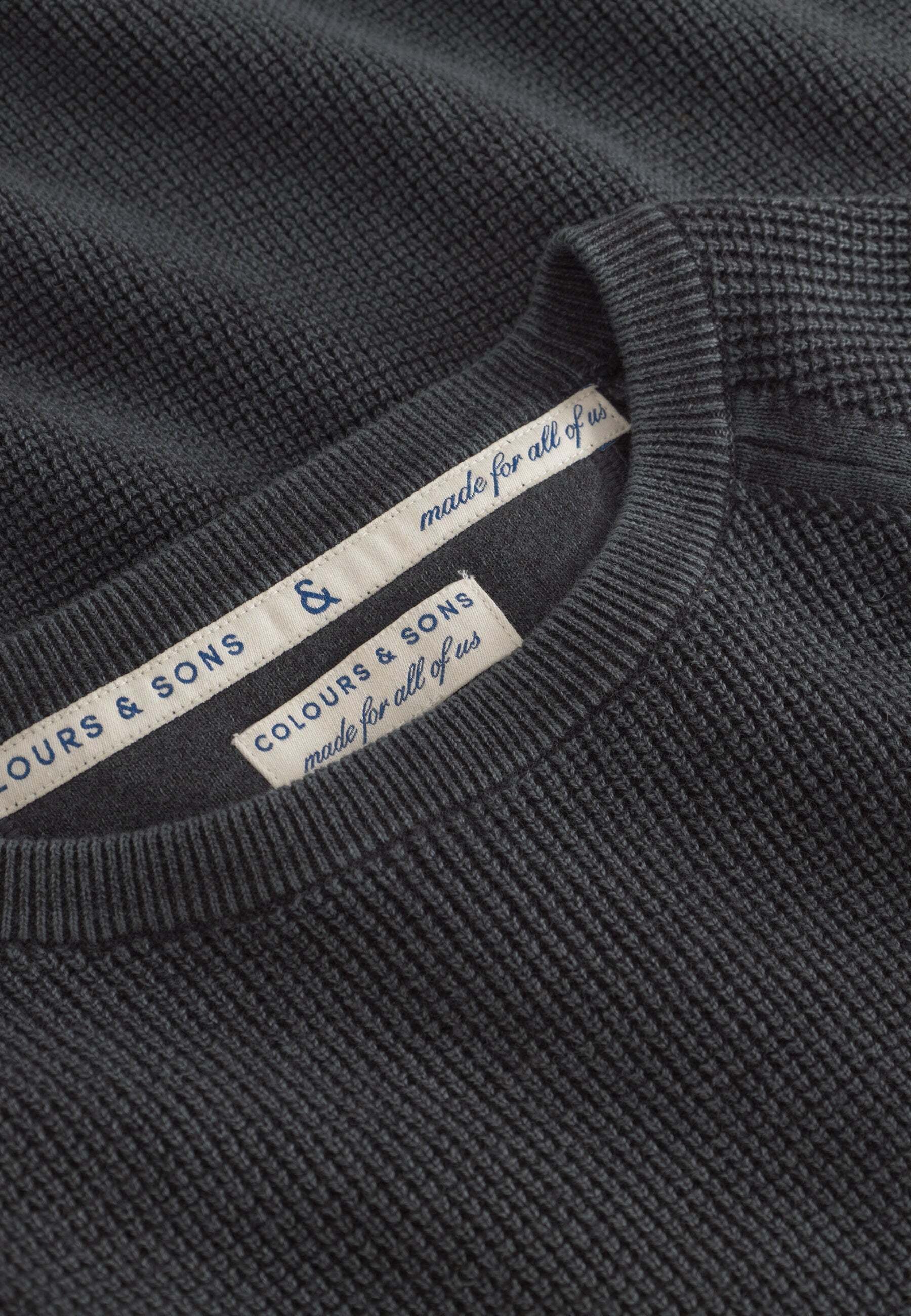 colours & sons Strickpullover »colours & sons Pullover Roundneck Washed«