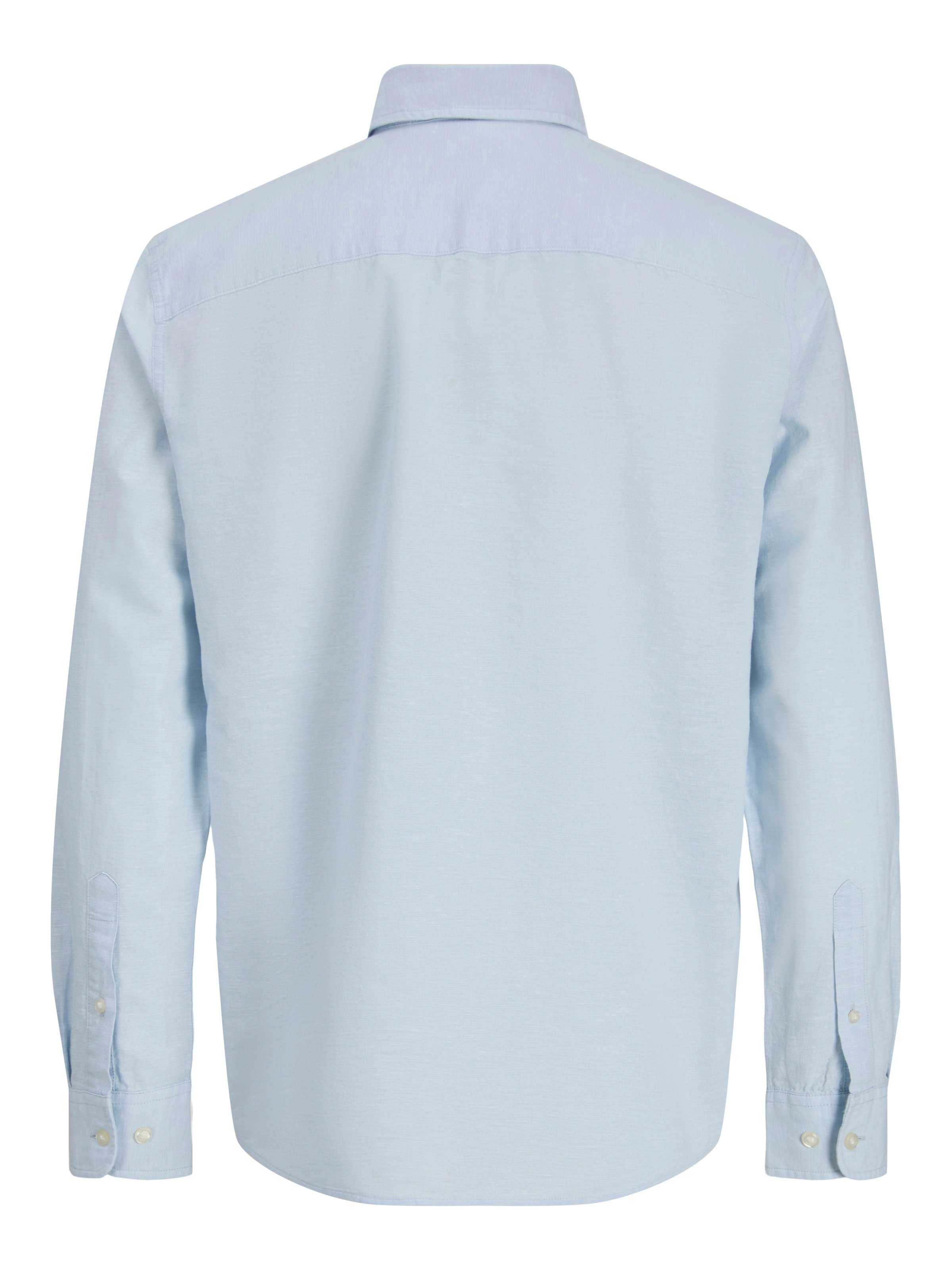 Jack & Jones PlusSize Langarmhemd »JJEBREEZE LINEN BLEND SHIRT L/S SN PLS« mit auffälliger Knopfleiste