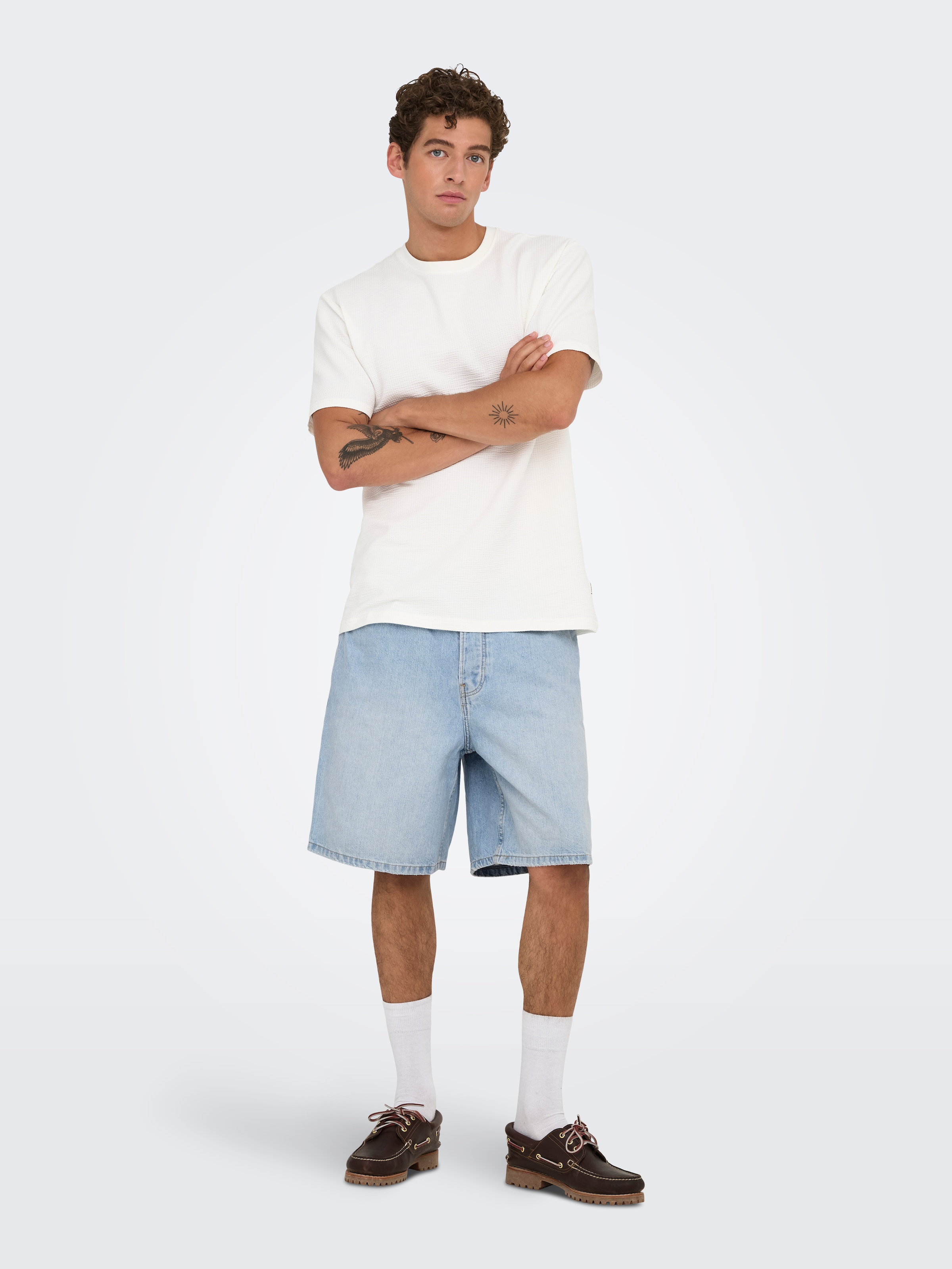 ONLY & SONS Short en jean »ONSFADE LB 3155 TAI DNM SHORTS NOOS« coton, coupe ample