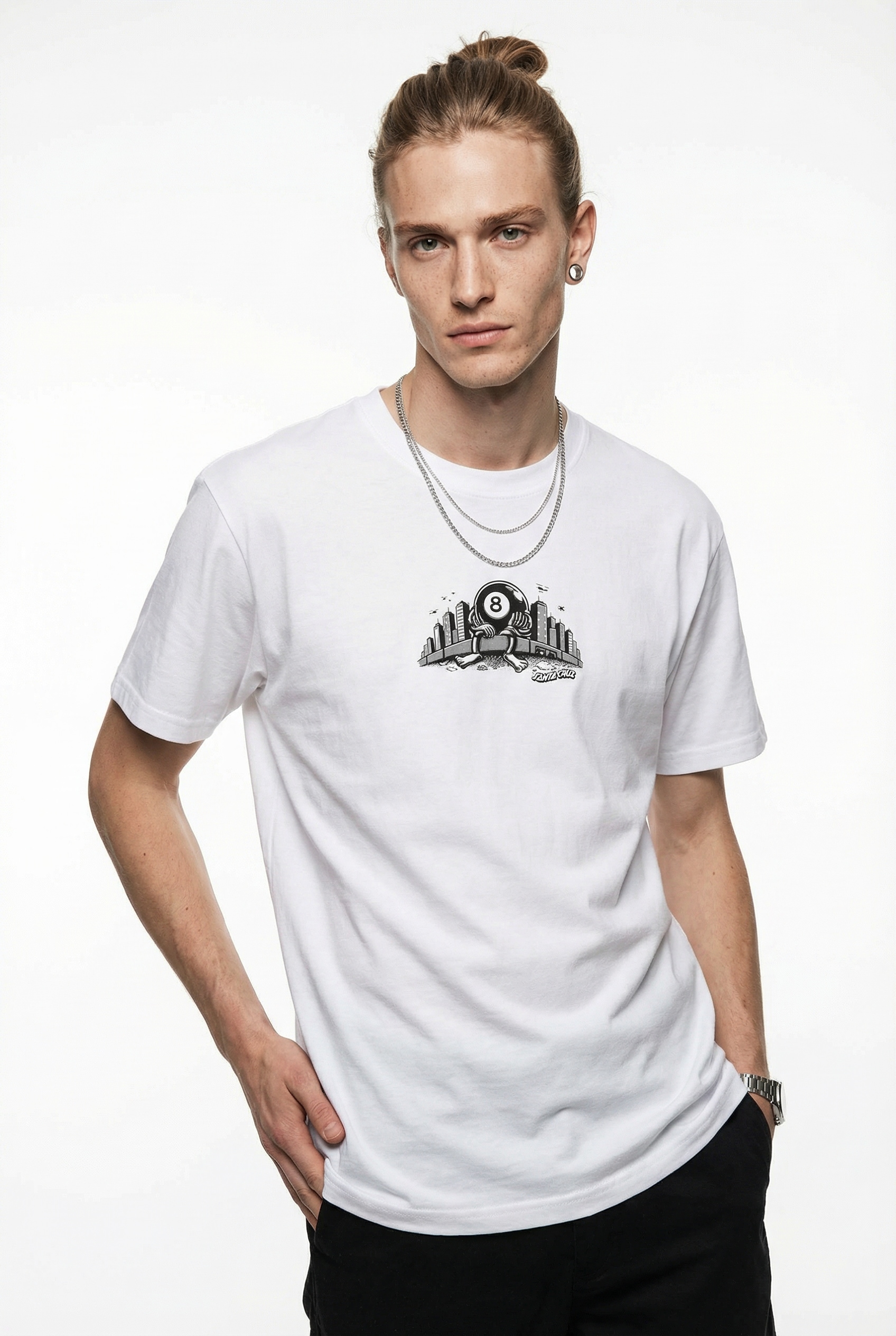 Image of Santa Cruz T-Shirt aus 100% Baumwolle, leichtes Material, für Freizeit