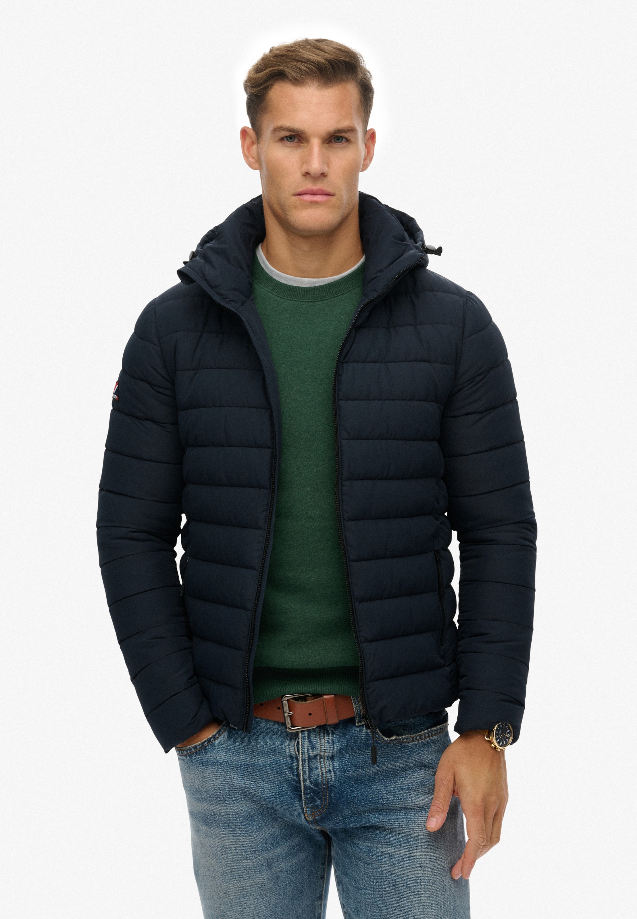 Image of Superdry Steppjacke "HOODED FUJI JACKET" mit Kapuze Kunstfaser, regular fit
