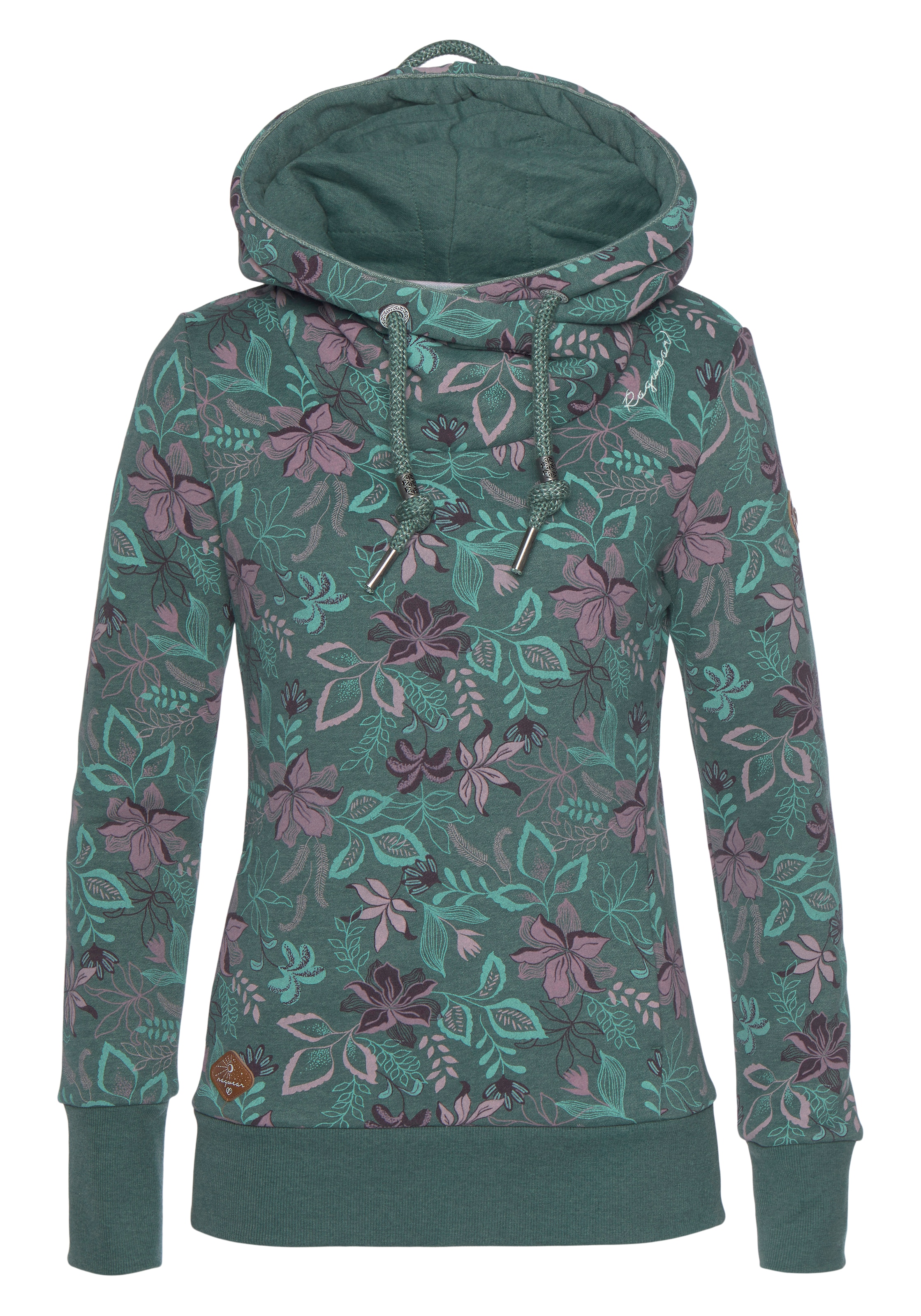 Ragwear Sweater »GRIPY FLOWERS O«, Hoodie mit floralem All Over-Druck