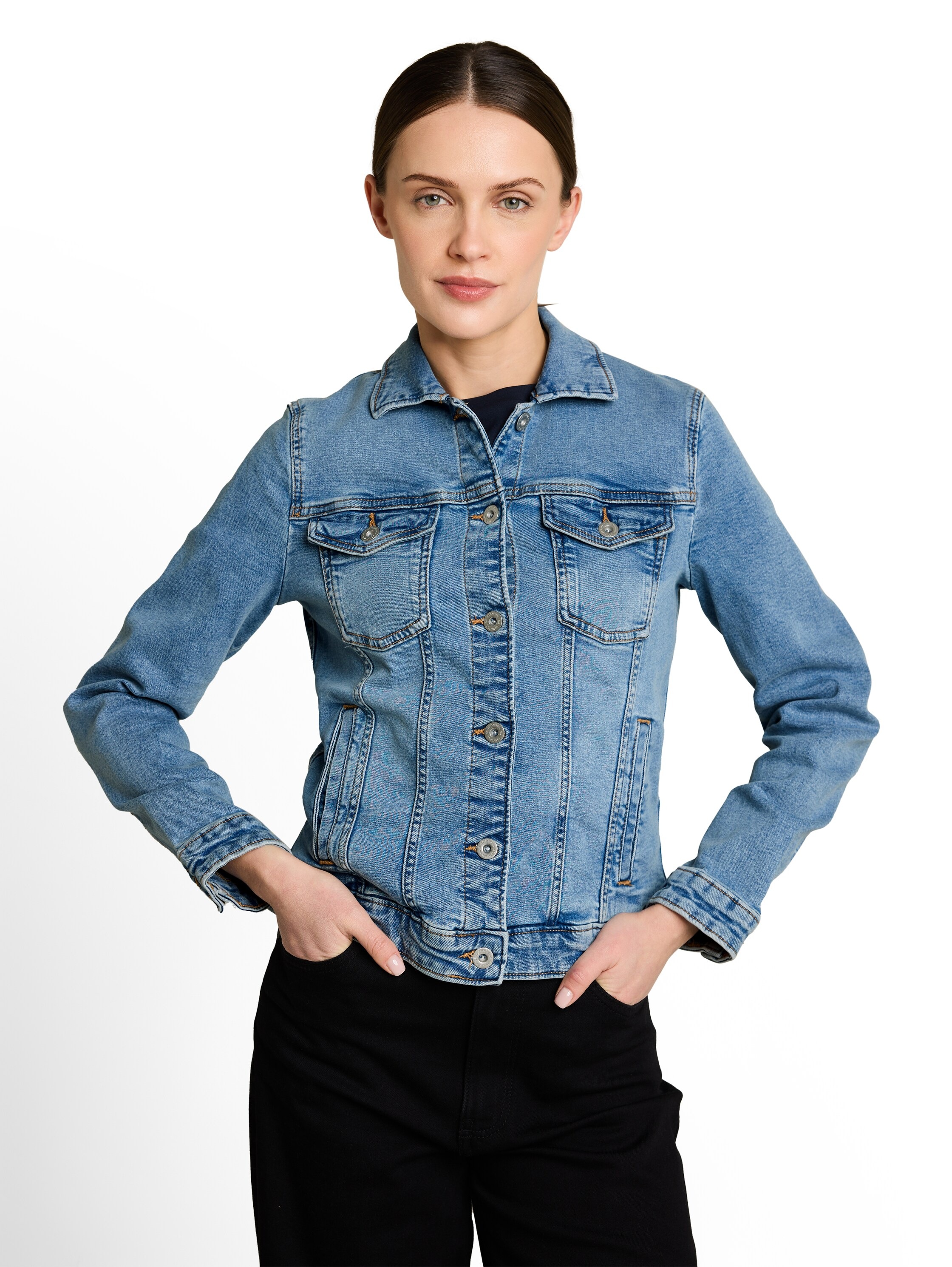 Image of TOM TAILOR Jeansjacke ohne Kapuze mit Stretch