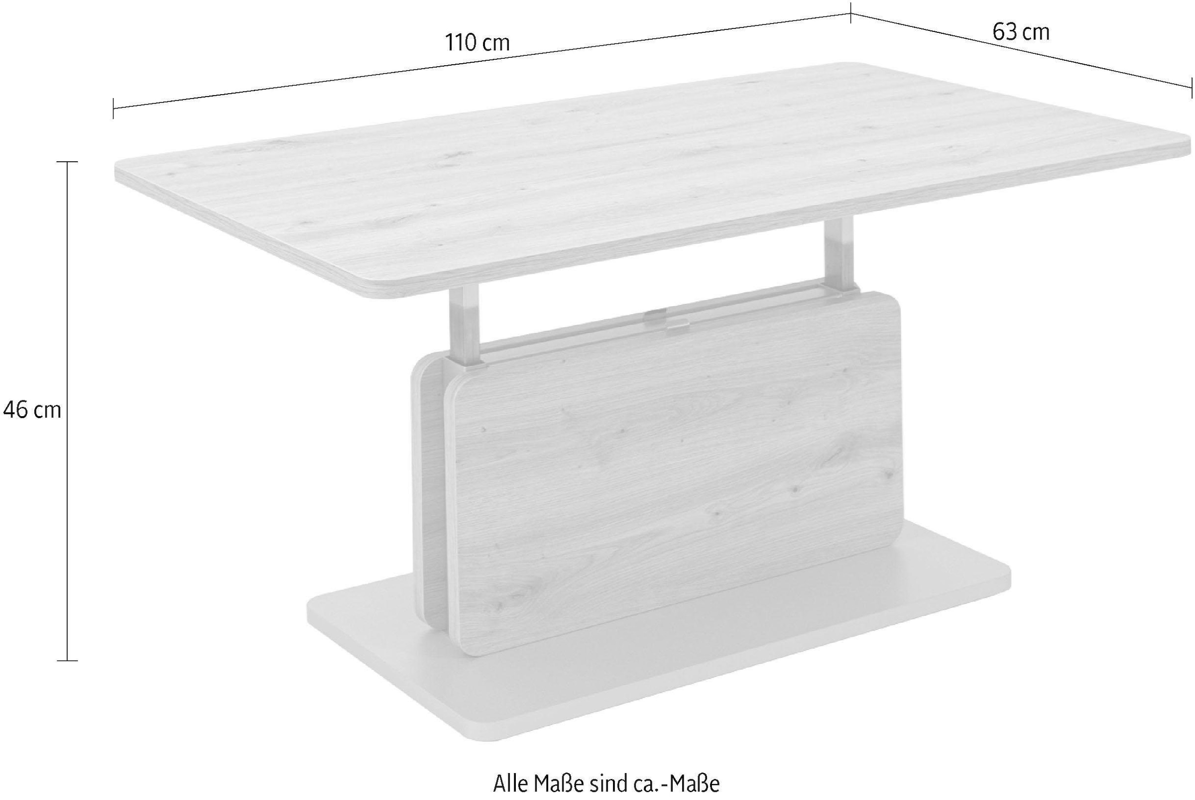 Vierhaus Couchtisch »Salen«, Dekor, Ilse Soft Slice Mechanik, höhenverstellbar