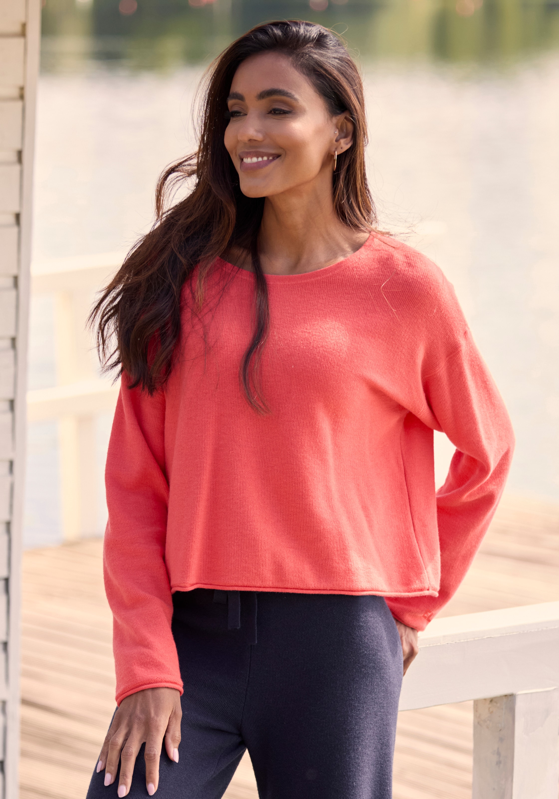 Elbsand Sweater , aus hochwertigem Feinstrick, Loungewear
