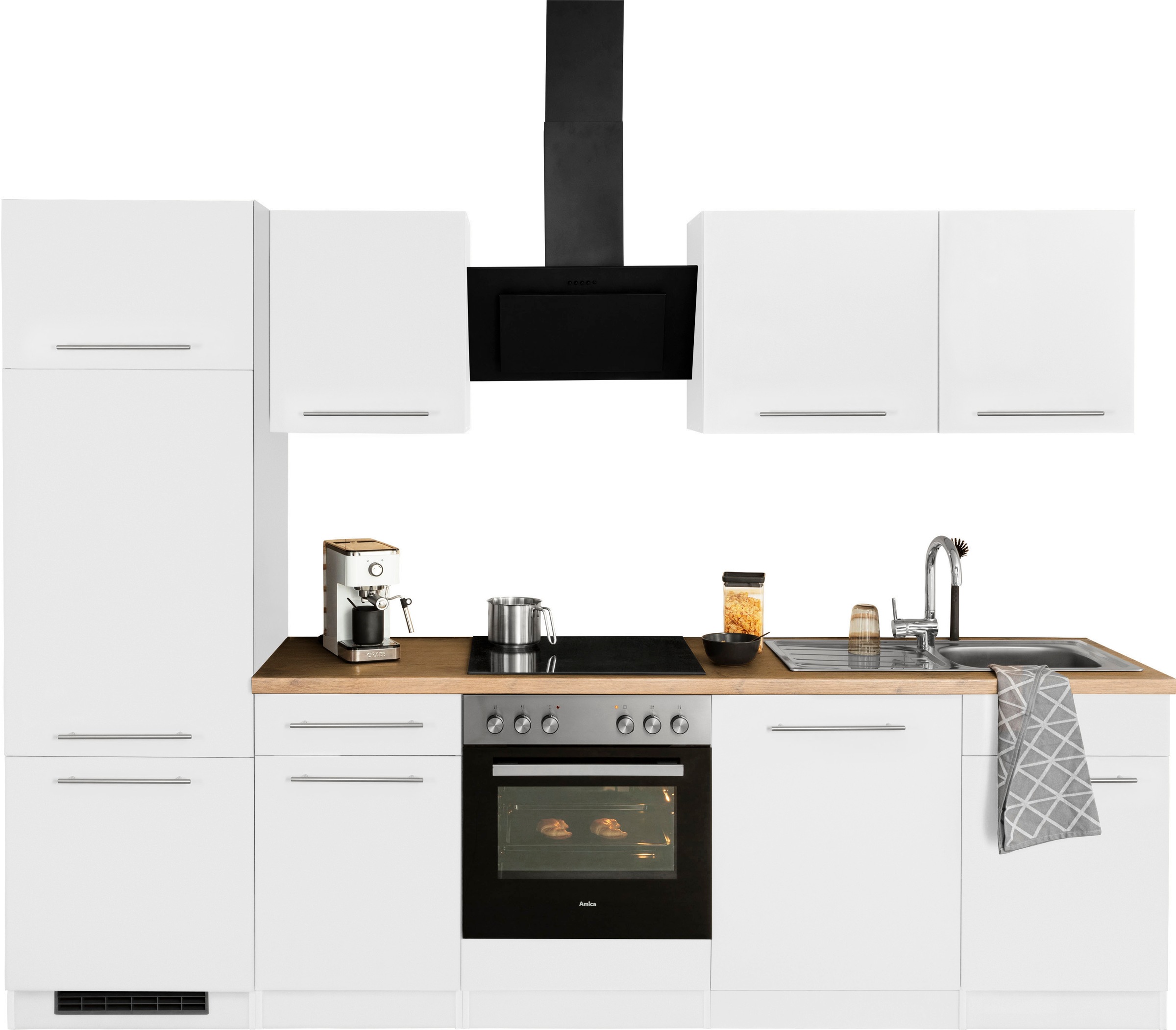 wiho Küchen Küchenzeile "Unna" ohne E-Geräte, Breite 280 cm