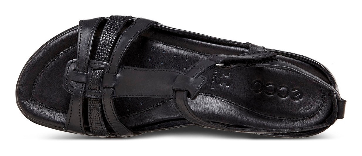 Ecco Riemchensandale »FLASH«, Sommerschuh, Sandalette, Klettschuh, im Metallic-Look