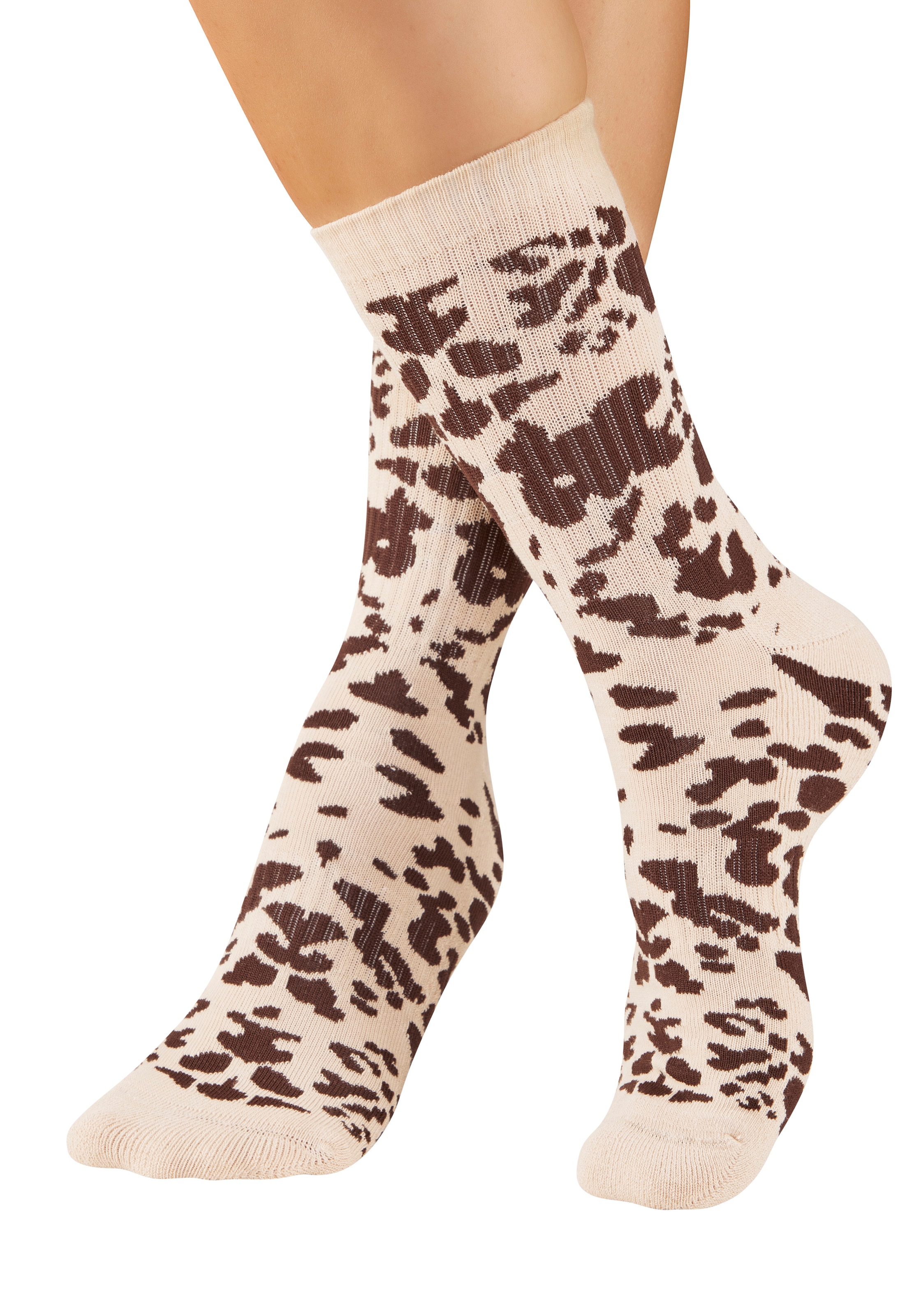 Buffalo Tennissocken »Damen Fussfrottee Sportsocken; modisch« Packung, 5 Paar tlg. in unterschiedlichen Animal Muster Designs