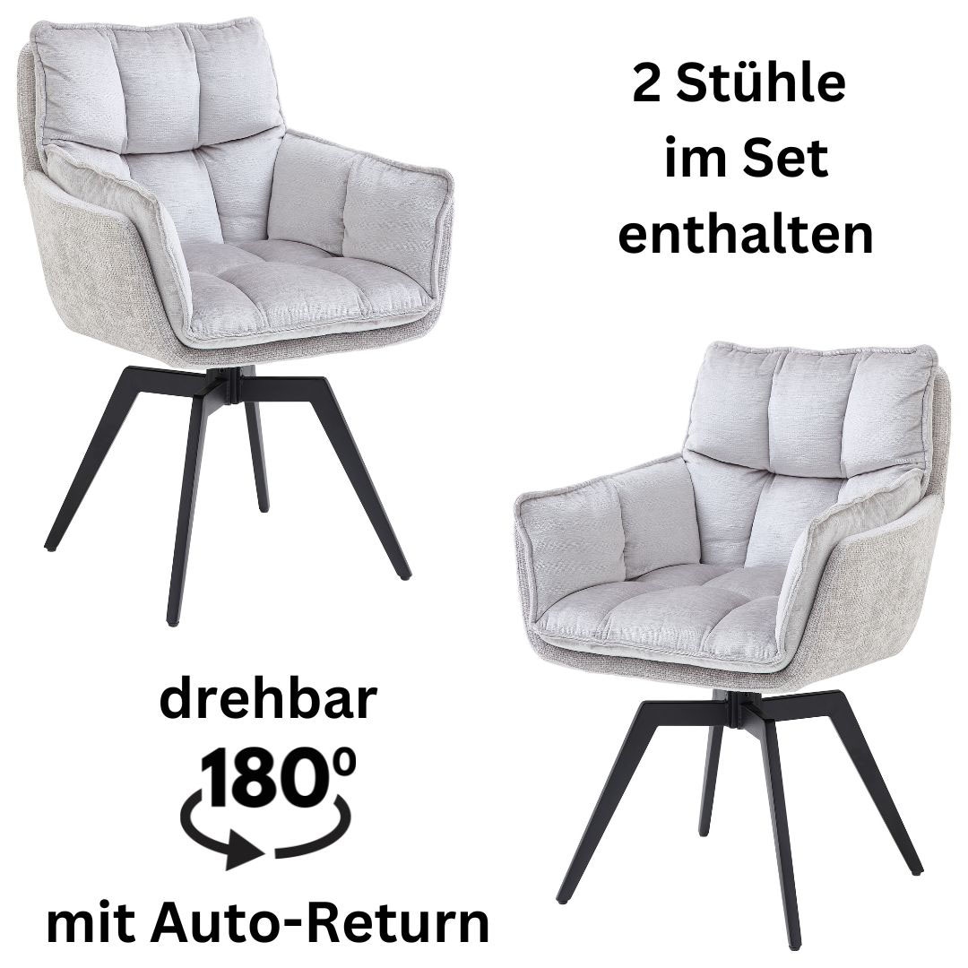 Image of Stolkom Armlehnstuhl "Alani" (Set) 2 Stk.180 grad drehbar mit Auto-Return