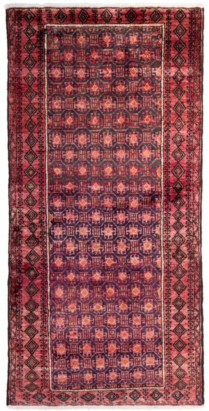 Image of morgenland Hochflor-Läufer »Belutsch Durchgemustert Rosso chiaro 227 x 110 cm«, rechteckig, 0,8 mm Höhe, Handgeknüpft bei Ackermann Versand Schweiz