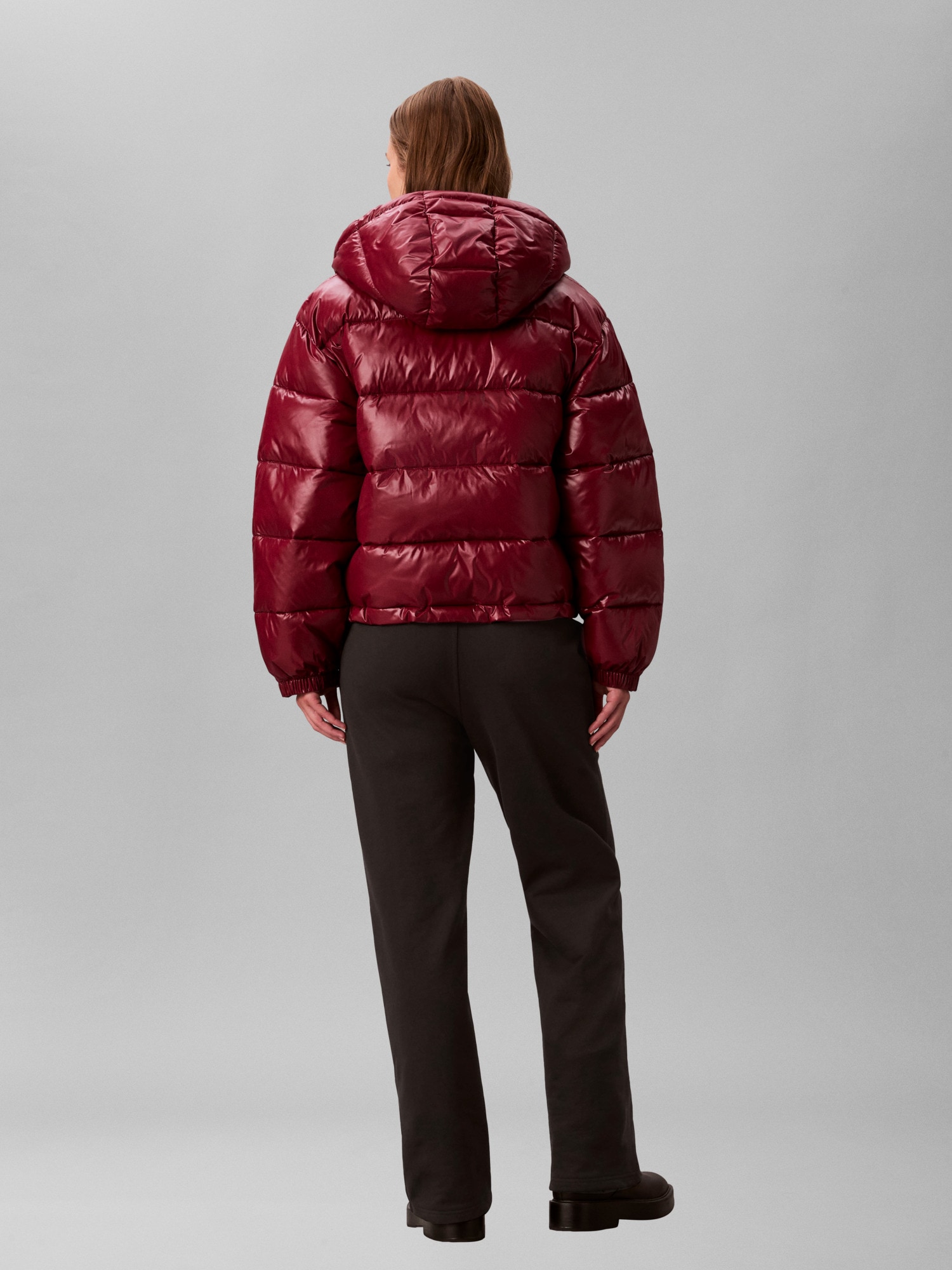 Calvin Klein Jeans Veste matelassée »SHINE PUFFER« mit Kapuze regular fit, mit Kapuze, glänzendes Material