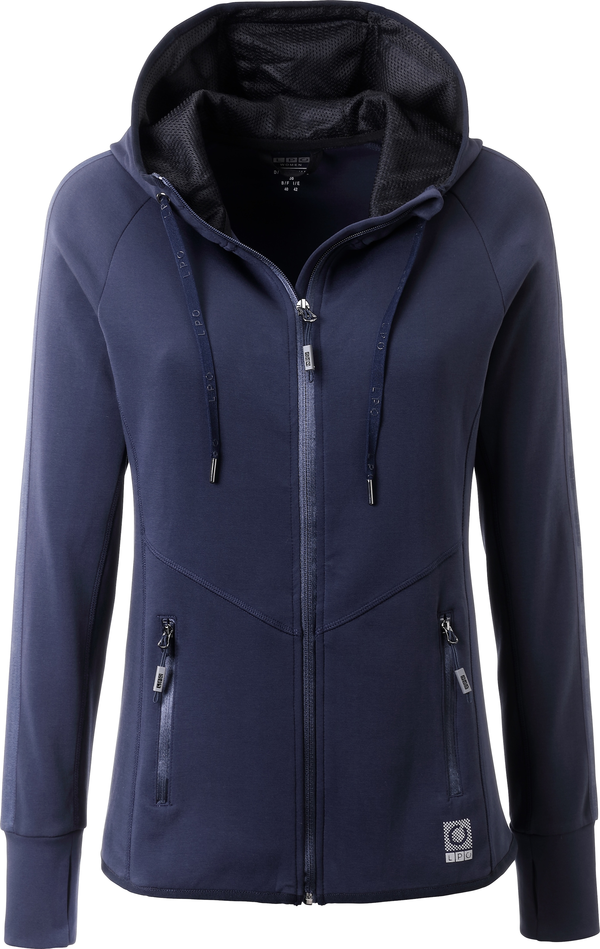 Image of LPO Trainingsjacke "Veloria Damen-Fitnessjacke" mit Kapuze