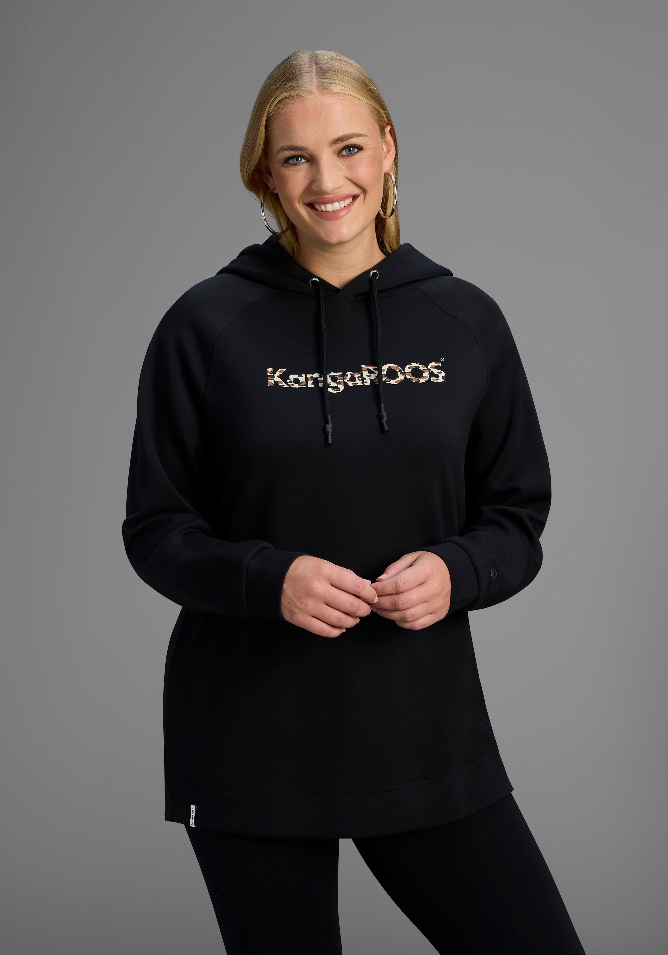 Image of KangaROOS Kapuzensweatshirt, aus weichem Scuba mit glatter Innenseite