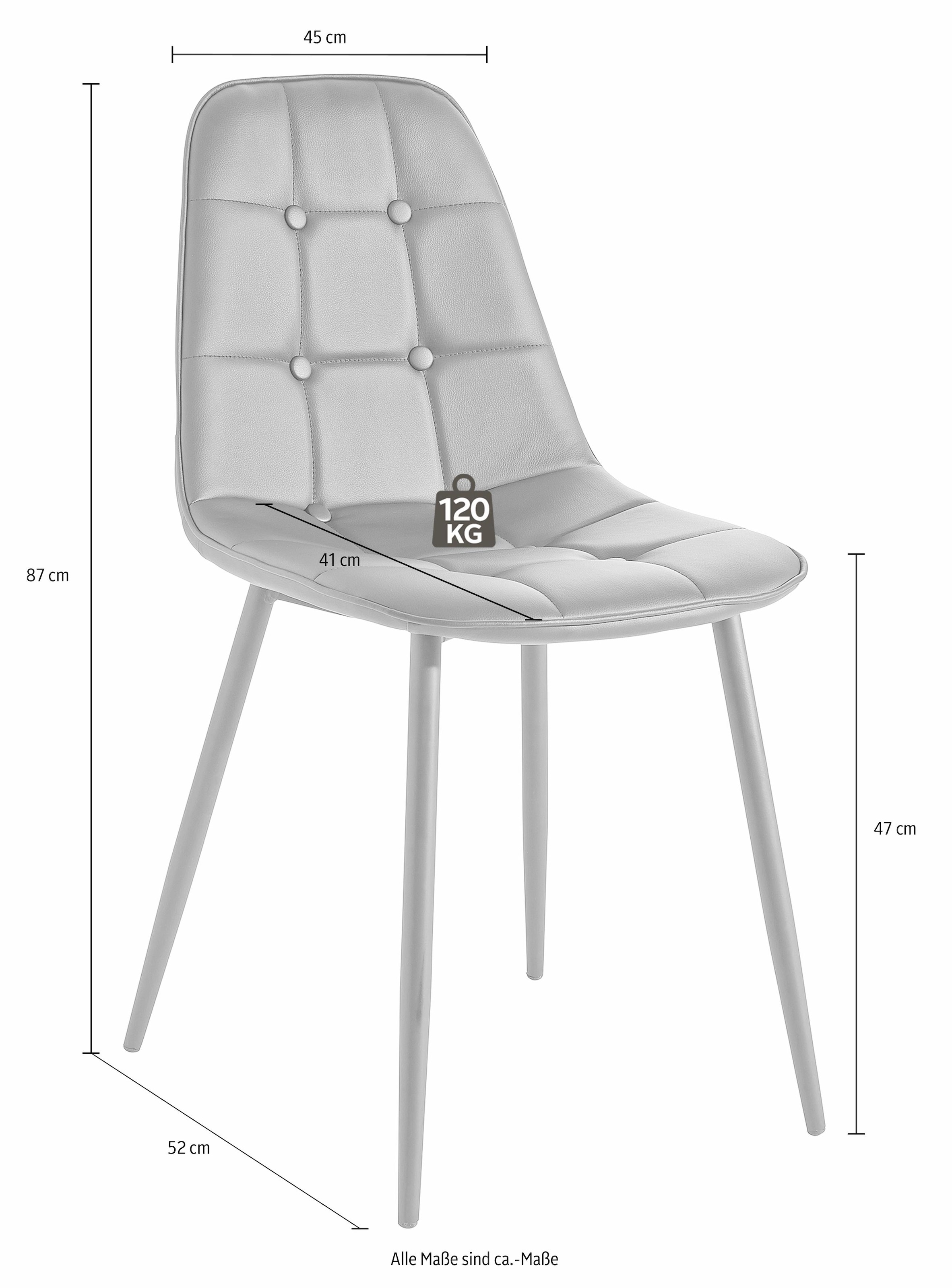 INOSIGN Essgruppe, (Set, 5 tlg.), Esstisch, Breite 160 cm und 4 Esszimmerstühle, Bezug in Kunstleder