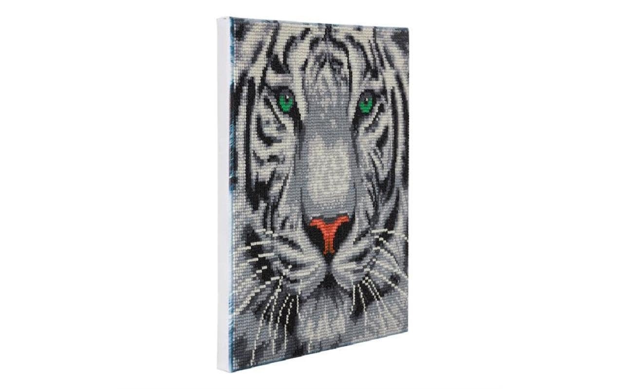 Kreativset »CRAFT Buddy Crystal Art Kit White Tiger 30 x 30 cm«, (11 tlg.)