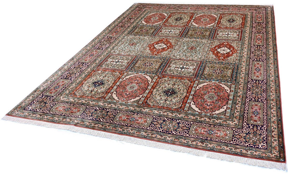 Image of Kayoom Seidenteppich »Boxes 8885«, rechteckig, 10 mm Höhe, Einzelstück mit Zertifikat, Wohnzimmer bei Ackermann Versand Schweiz