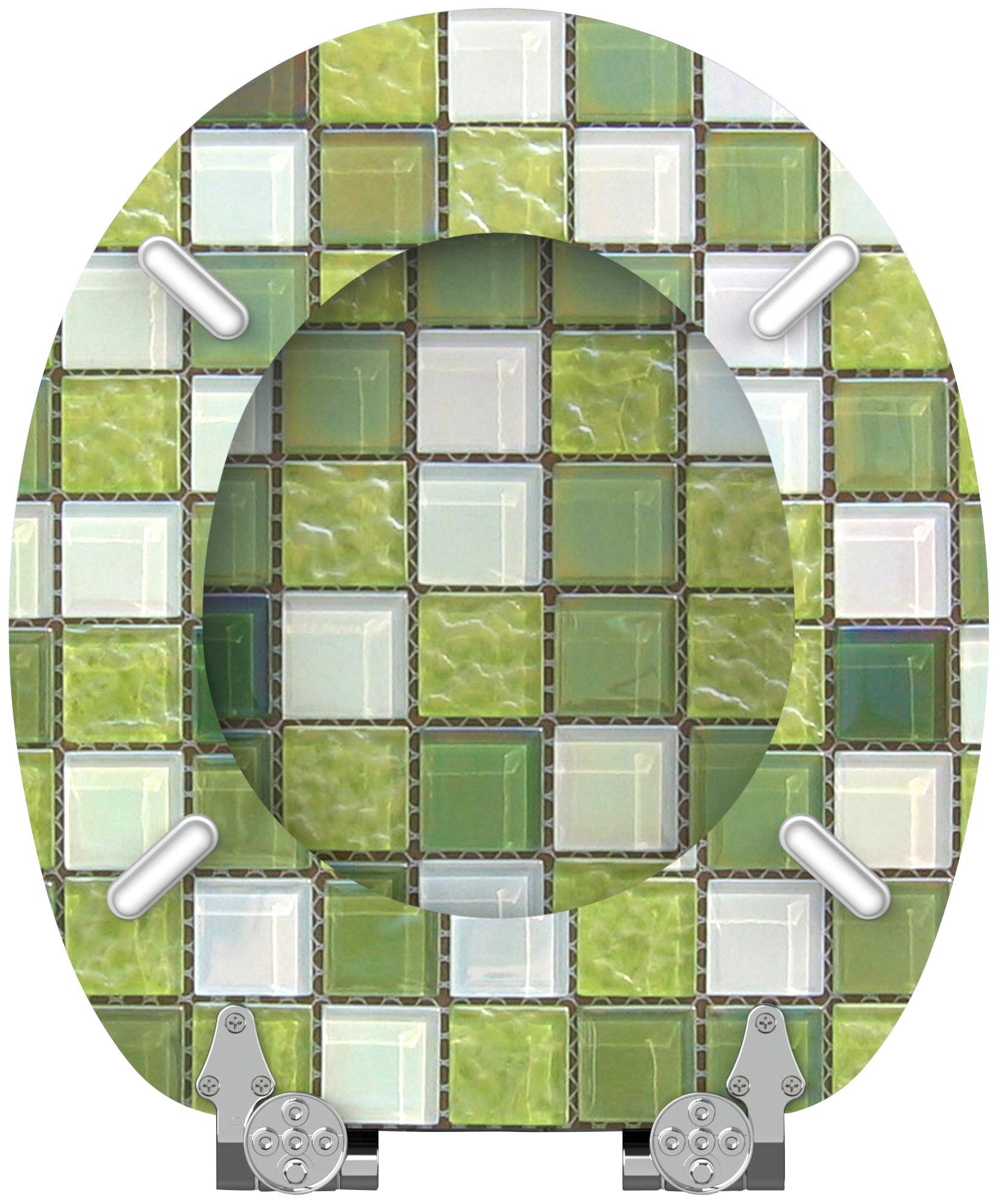 Sanilo WC-Sitz »Mosaik Grün«, mit Absenkautomatik
