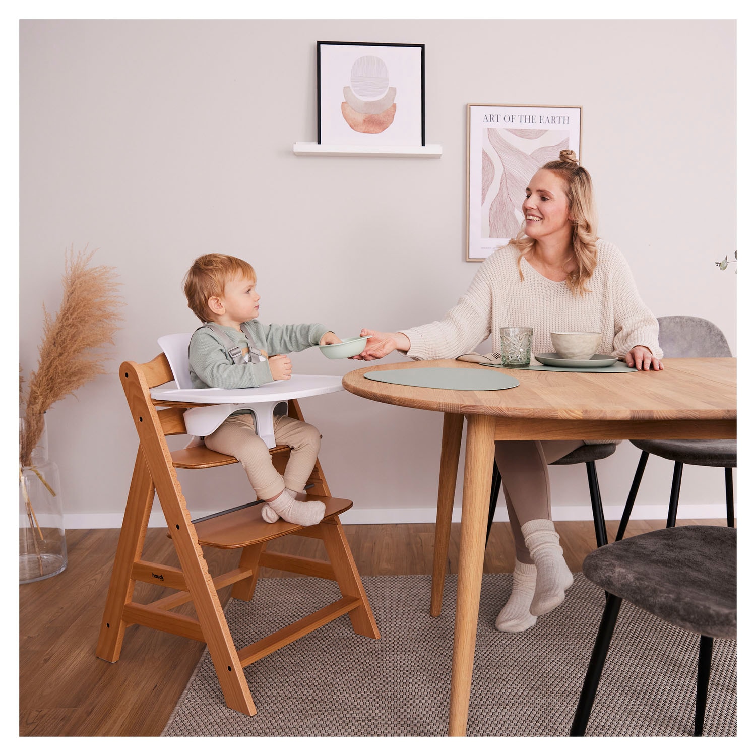 Hauck Plateau de chaise haute »Alpha Click Tray, Black« aus recyceltem Material