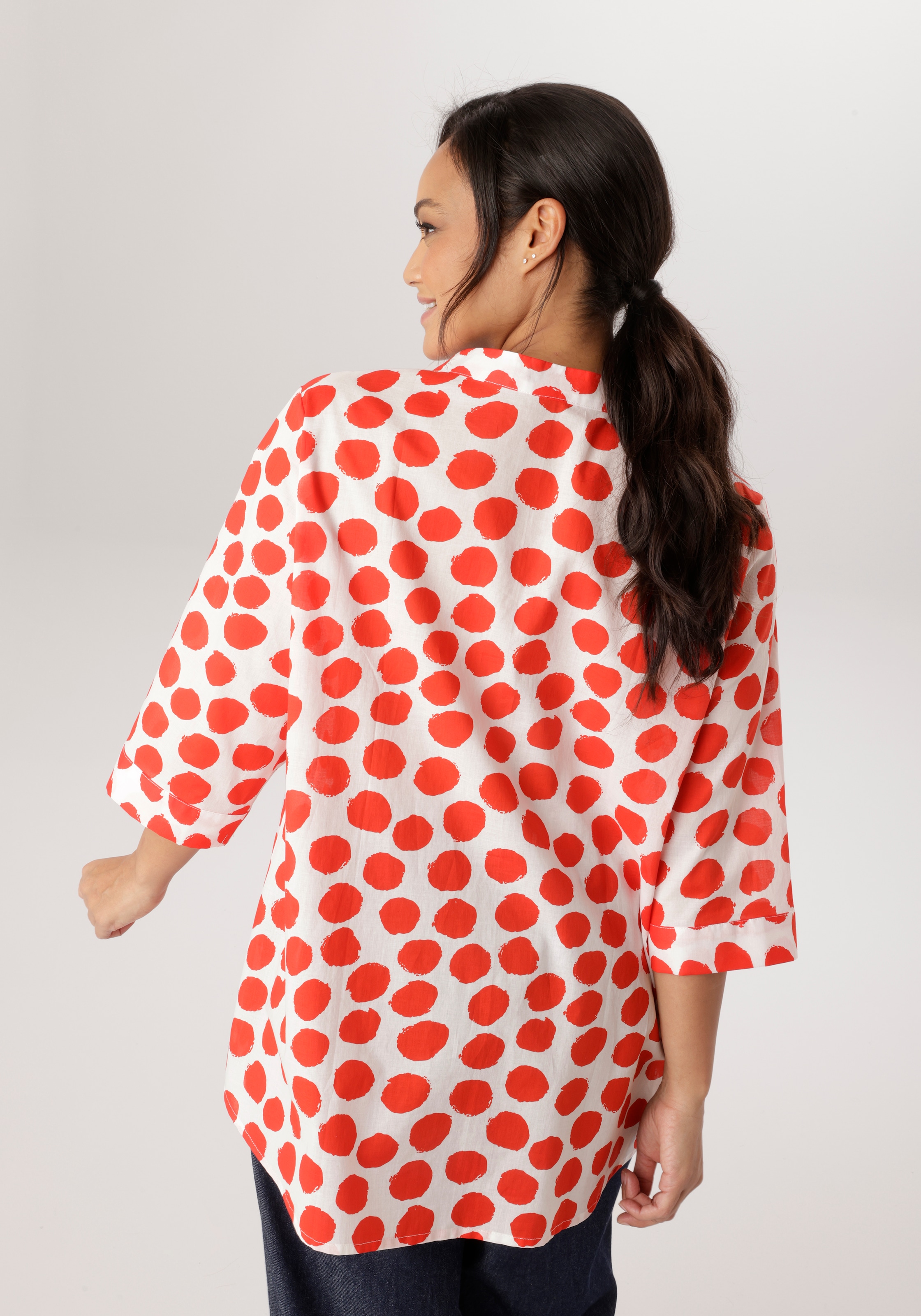 Aniston PLUS Longbluse in Pünktchendessin - NEUE KOLLEKTION
