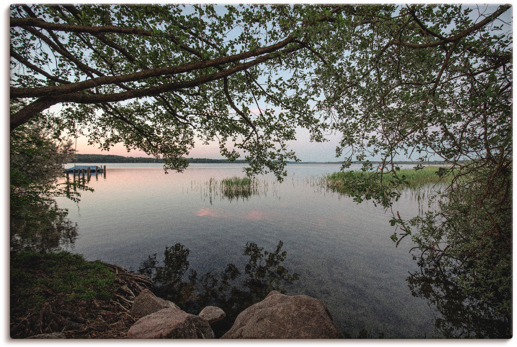 Image of Artland Wandbild »Morgenstimmung am Ratzeburger See«, Gewässer, (1 St.), in vielen Grössen & Produktarten - Alubild / Outdoorbild für den Aussenbereich, Leinwandbild, Poster, Wandaufkleber / Wandtattoo auch für Badezimmer geeignet bei Ackermann Versand Sc
