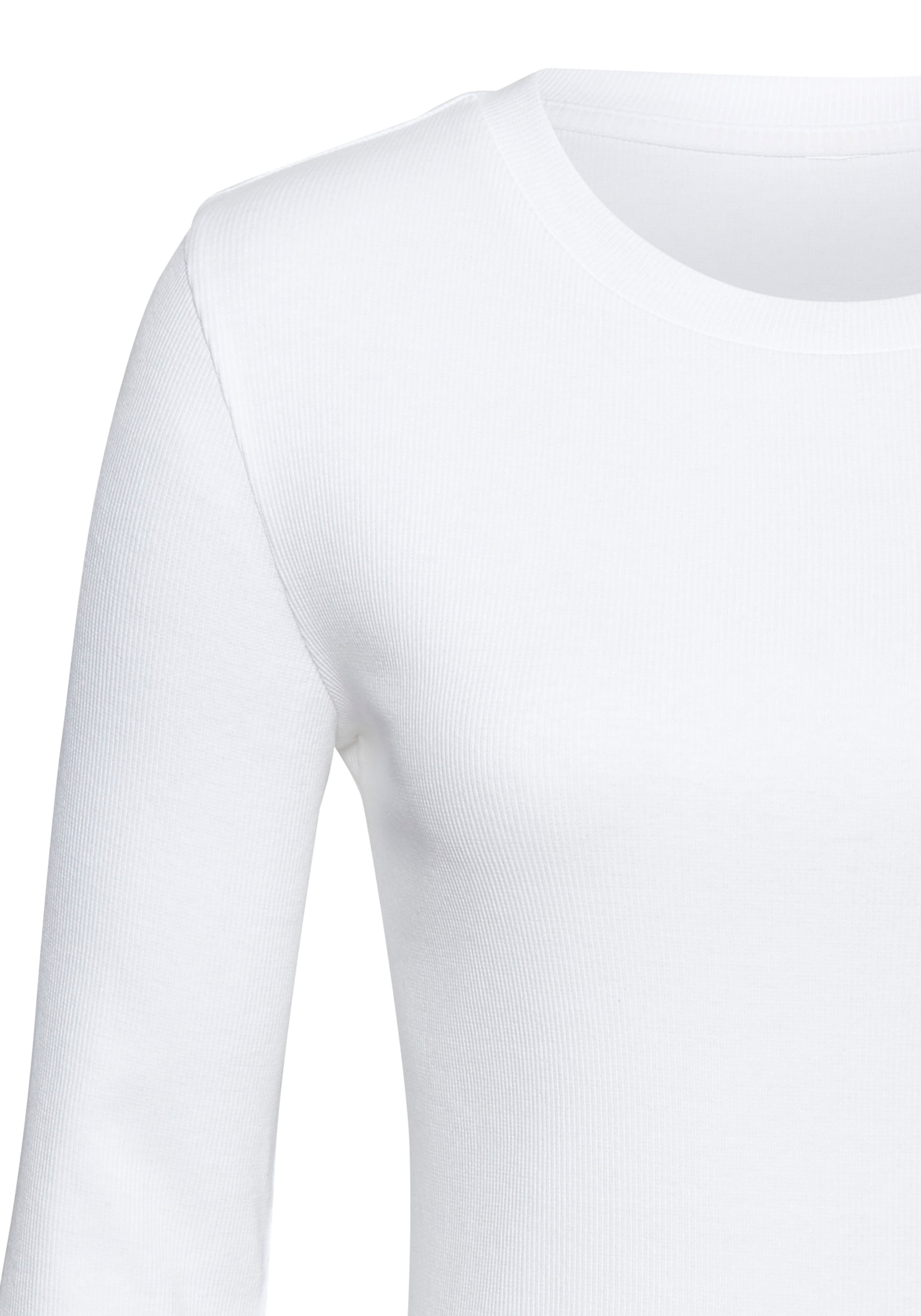 Vivance Langarmshirt »aus modischer Rippware« 2er-Pack,  aus weichem Baumwoll-Stretch