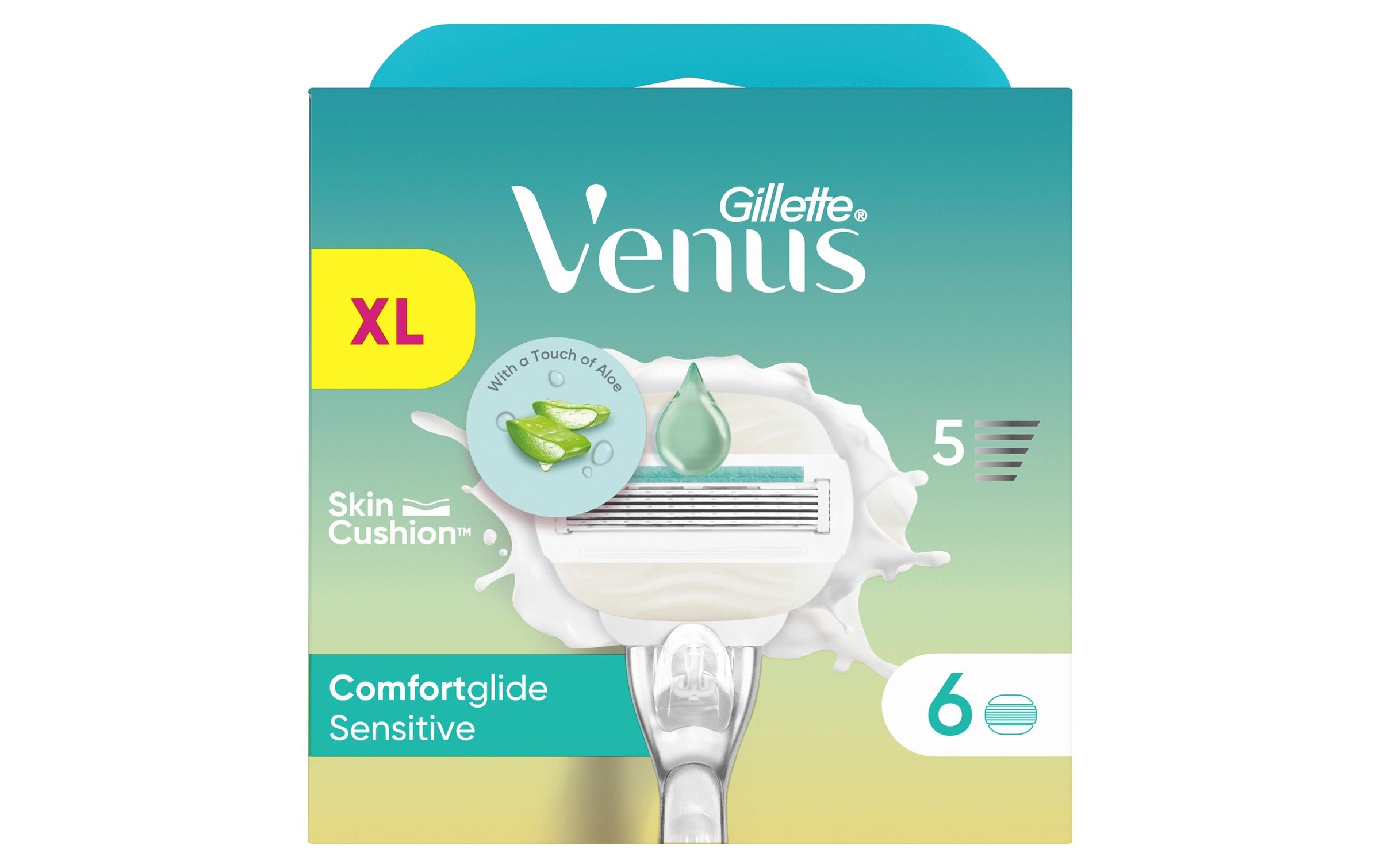 Gillette Venus Rasierklingen »Rasierklingen Comfortglide Sensitive 6er Pack«, (1 tlg.)