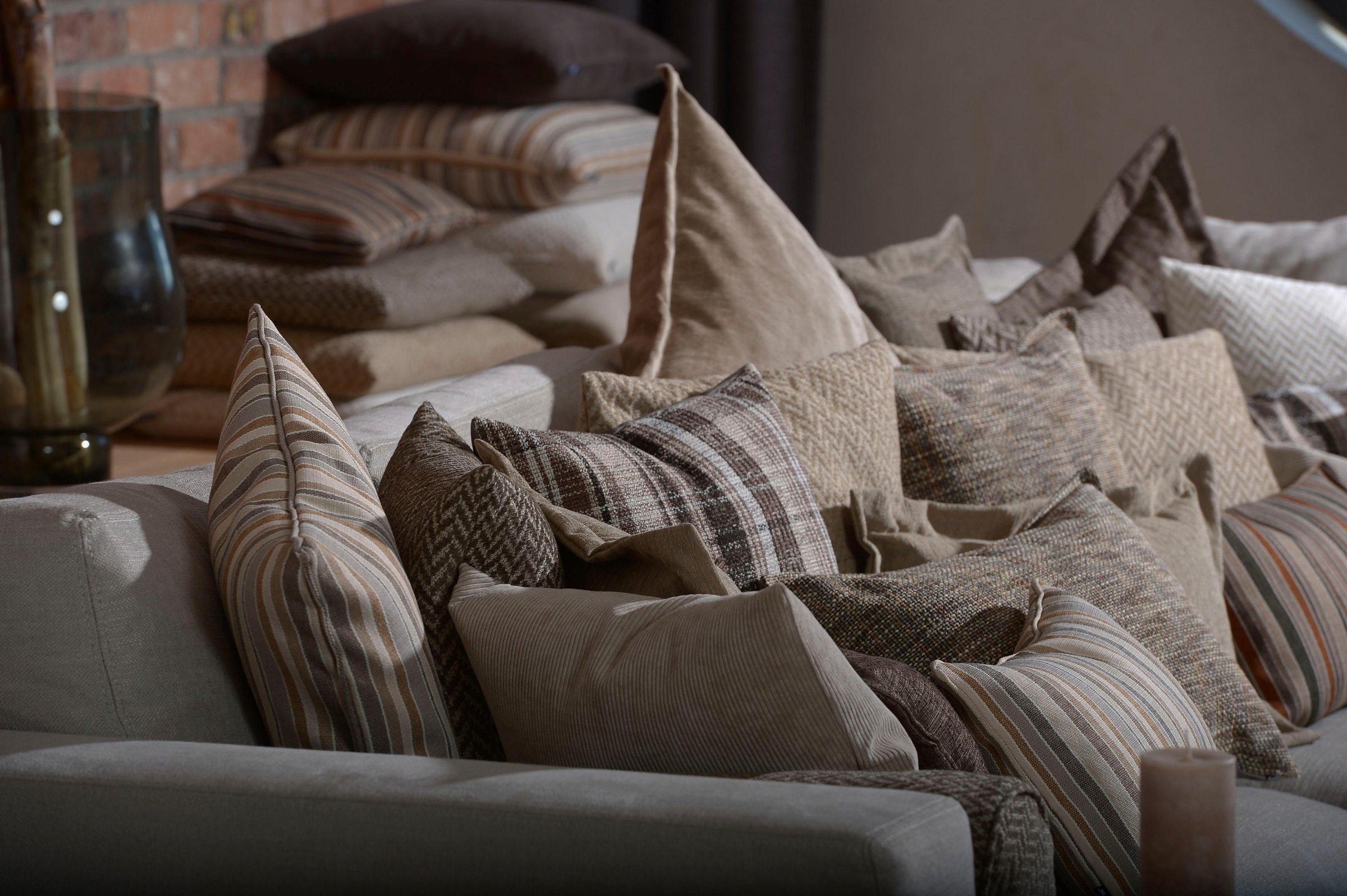 H.O.C.K. Coussin décoratif »Ardesia« mit Karomuster, Kissenhülle mit Füllung, 1 Stück