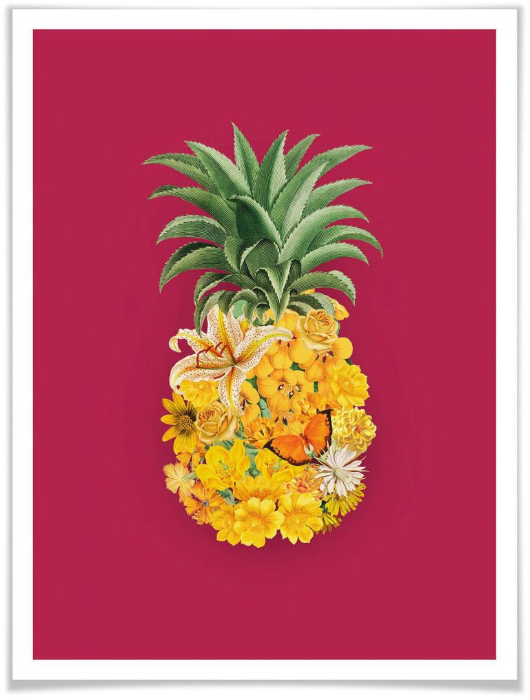 Image of Wall-Art Poster »Ananas Blume Pink«, Blumen, (1 St.) bei Ackermann Versand Schweiz