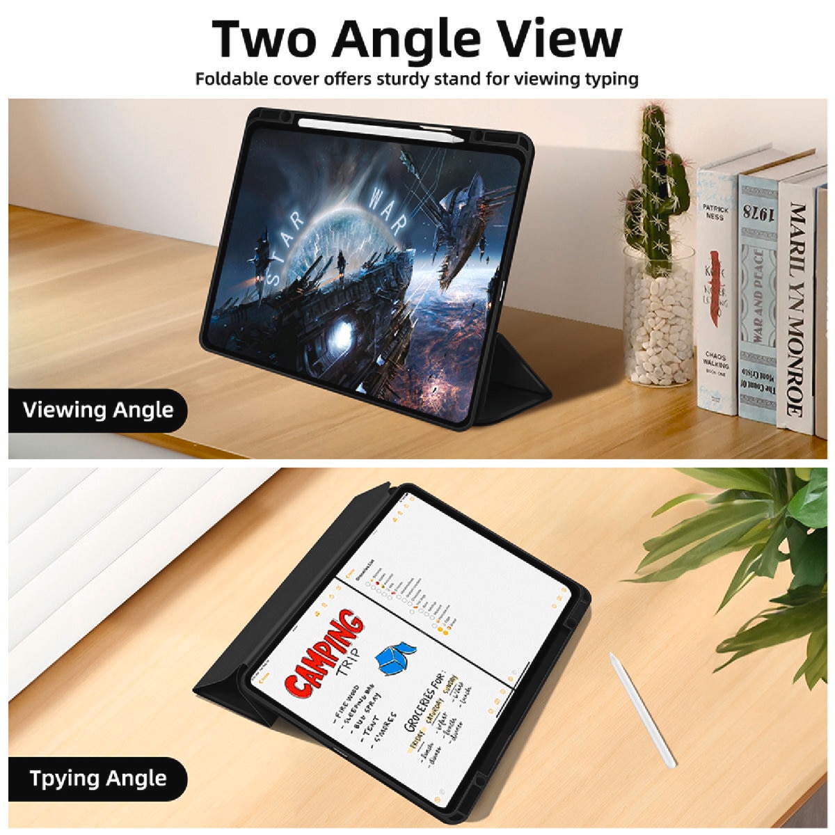 4smarts Tablet-Hülle »Folio Case Basic für Apple iPad Pro 13 (M4, 2024)«, Backcover, Schutzhülle, Handyschutzhülle, Case, Schutzcase, stossfest