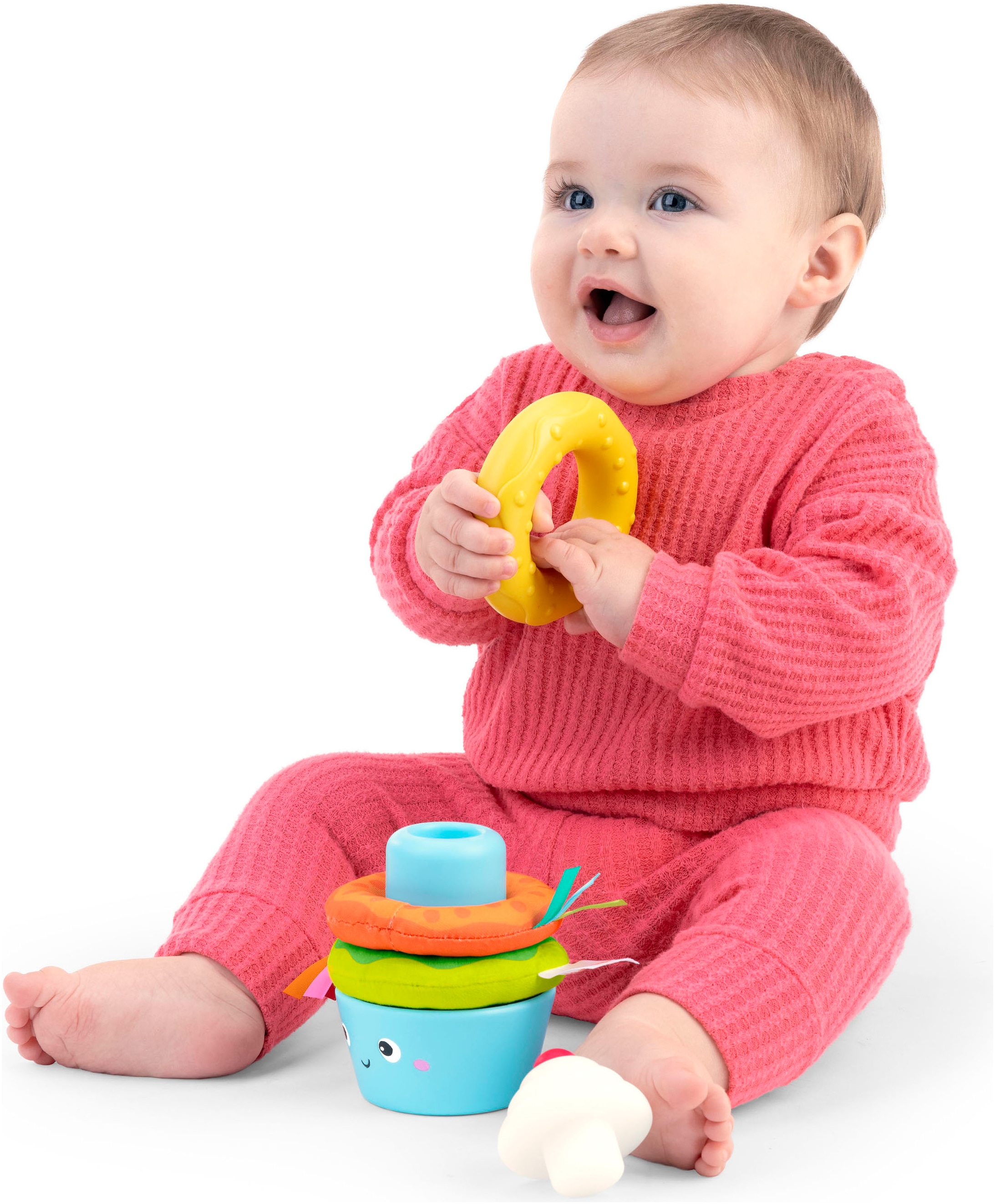 Bright Starts Jouets à empiler »Cupcake Tower Stacking Toy with Teether«