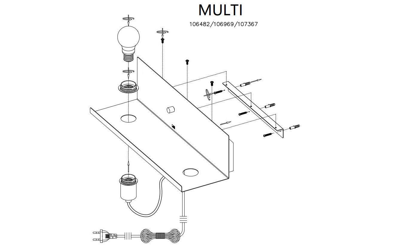 Markslöjd Wandleuchte »MULTI«, Leuchtmittel E27 | LED wechselbar