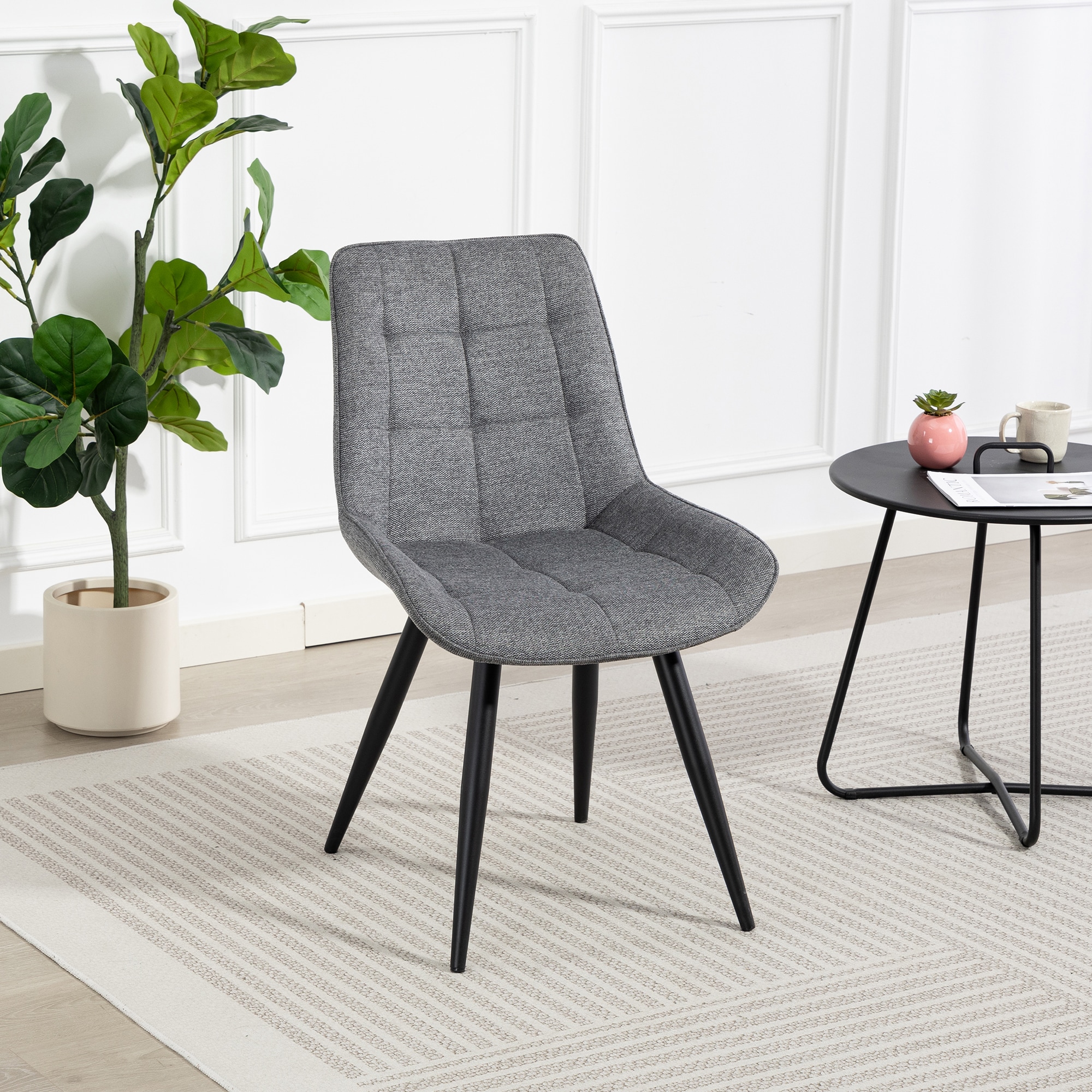 Duo Collection Chaise de salle à manger »Iris Esszimmerstuhl, 4er-Set« (Ensemble) 4 cuisrevêtement en tissu robuste, rembourrage matelassé, supporte jusqu'à 110 kg