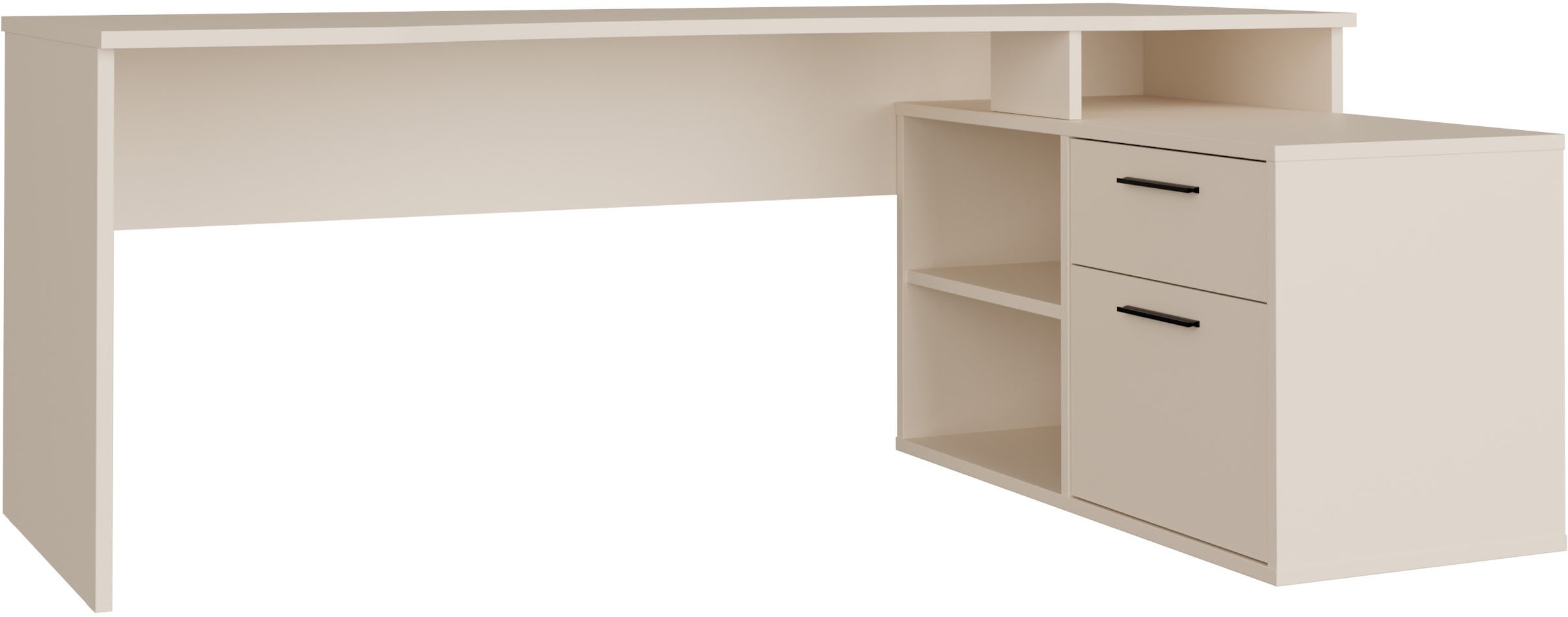 Image of FORTE Schreibtisch "Eckschreibtisch Tezaur" mit viel Stauraum, B/H/T 200/75,7/121,8 cm
