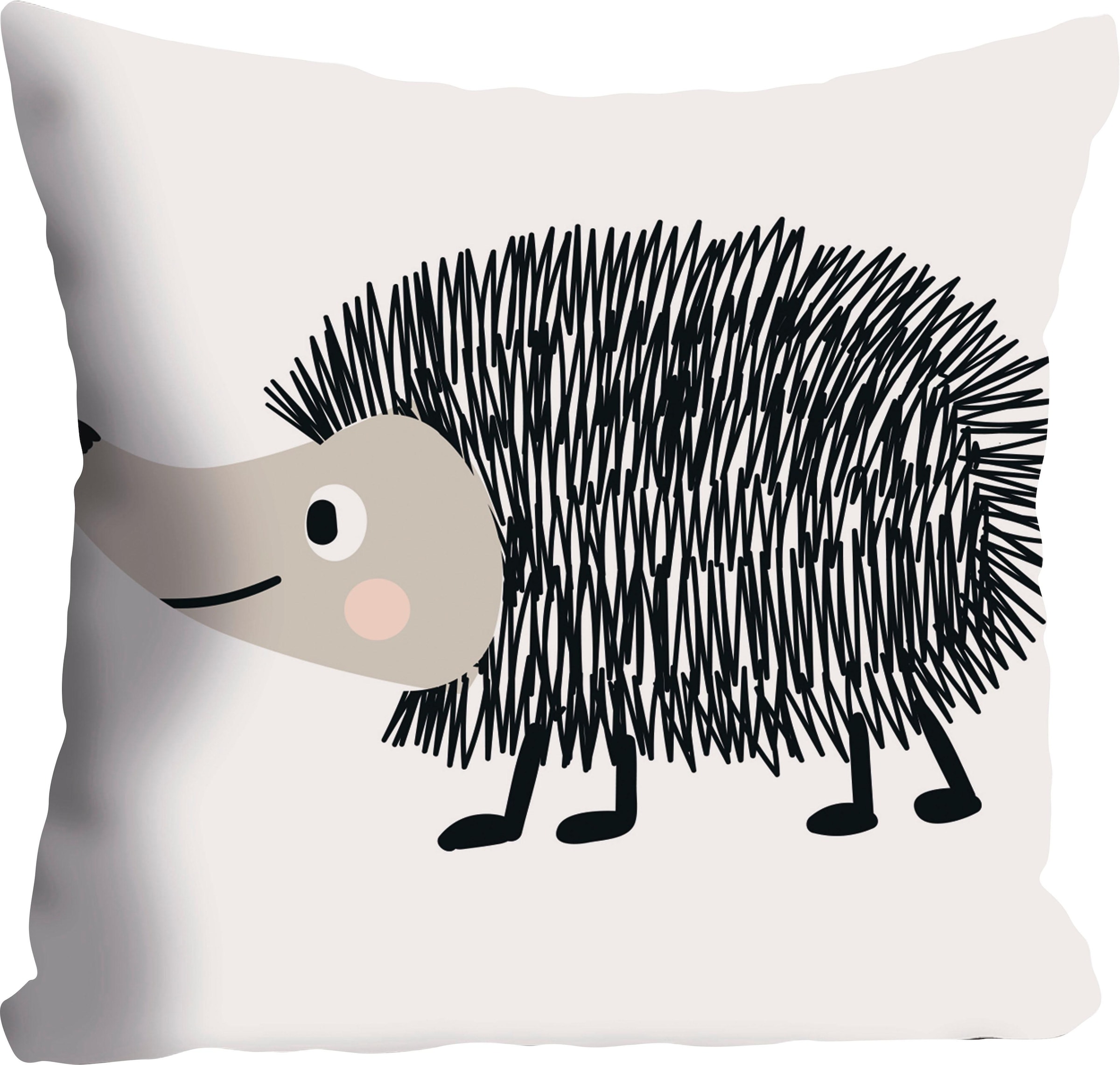 Image of queence Dekokissen "Igel" Kissenhülle ohne Füllung, 1 Stück